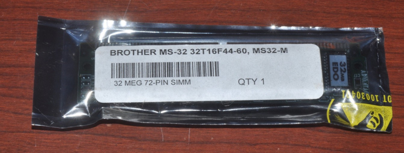 BROTHER MS-32 32T16F44-60 MS32-M 72 Pin EDO SIMM RAM New
