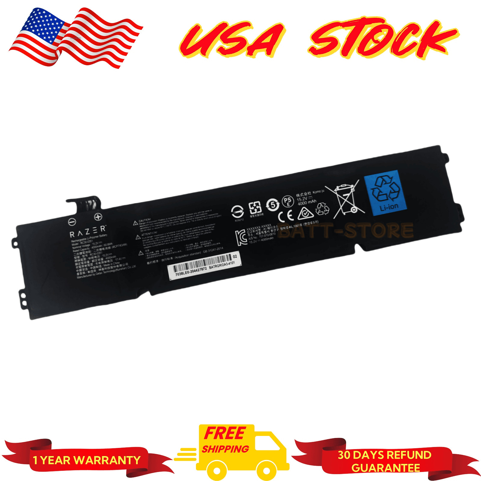 ORIGINAL NEW RC30-0351 Battery for Razer Blade 15 Base 2020 2021 RZ09-03519