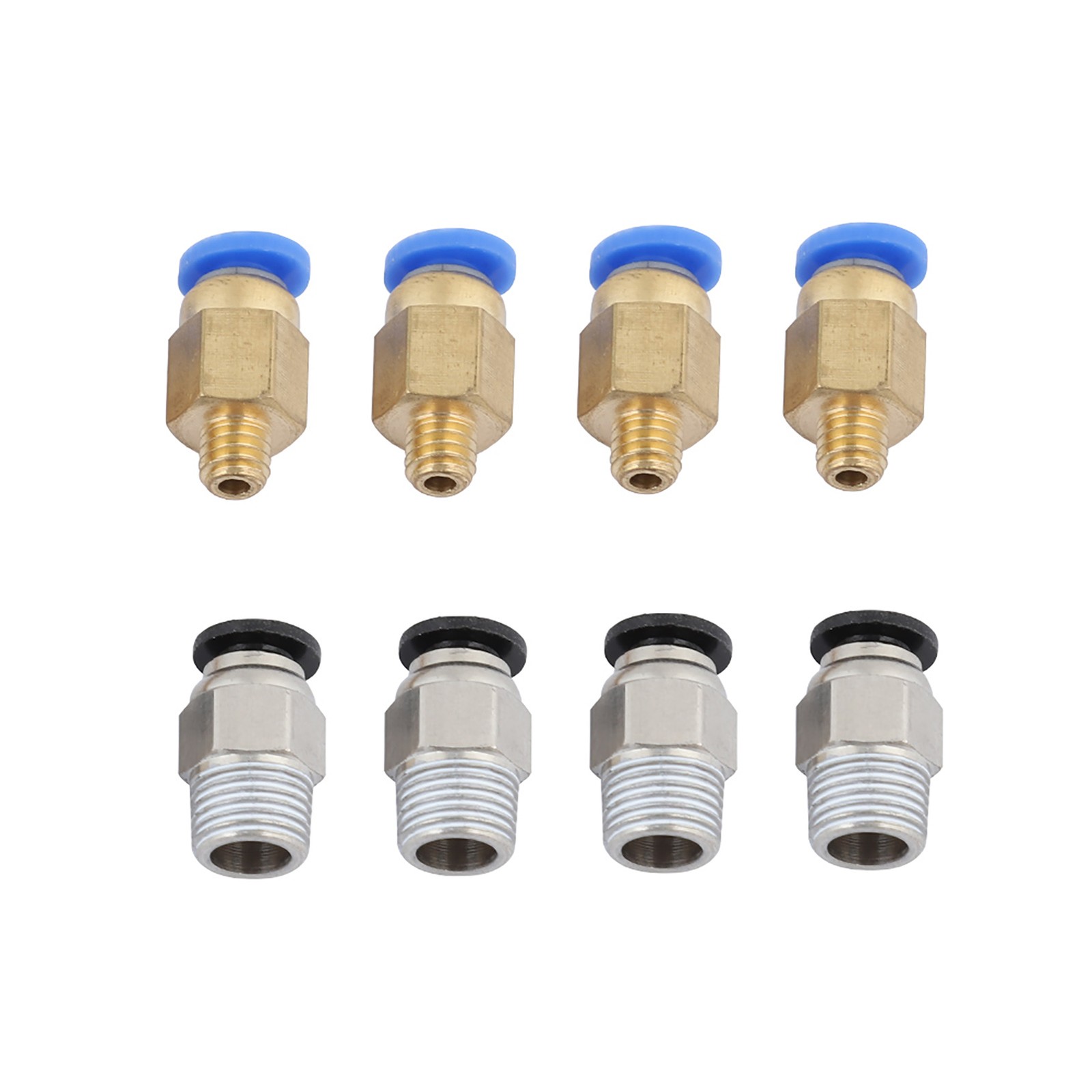 2*PTFE PTEE Tube 4*PC4 M6 Quick Fitting+4*PC4 M10 Straight Pneumatic Fitting Fit