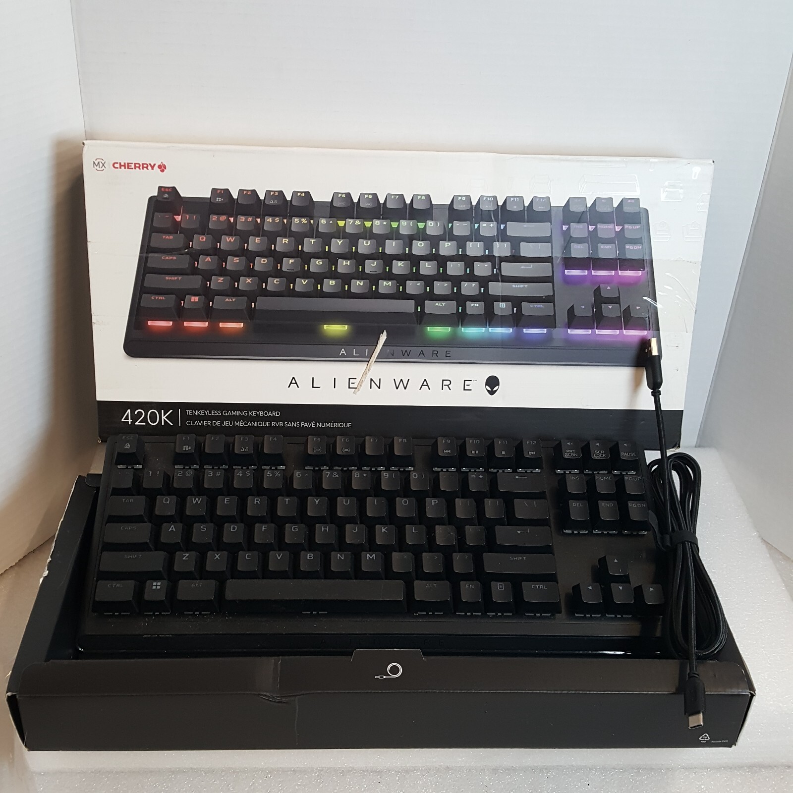 Alienware GYM2D Lunar Light RGB Tenkeyless Gaming Keyboard BLACK AW420K