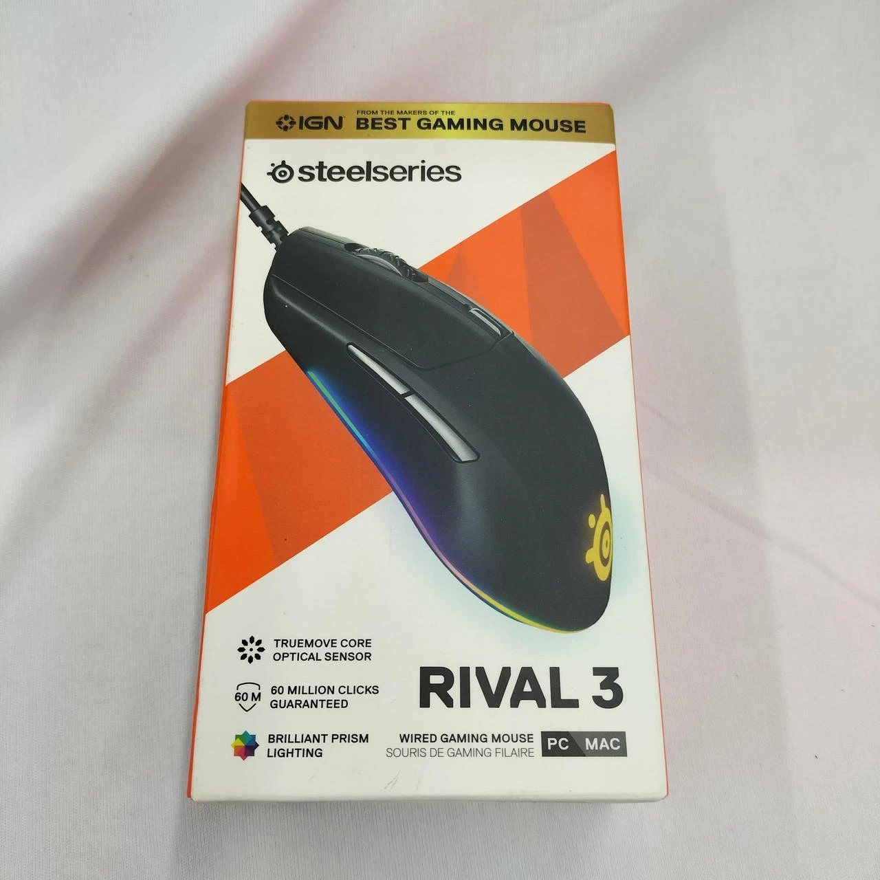 SteelSeries Rival 3  Wired Optical Gaming Mouse 6 Programmable Buttons