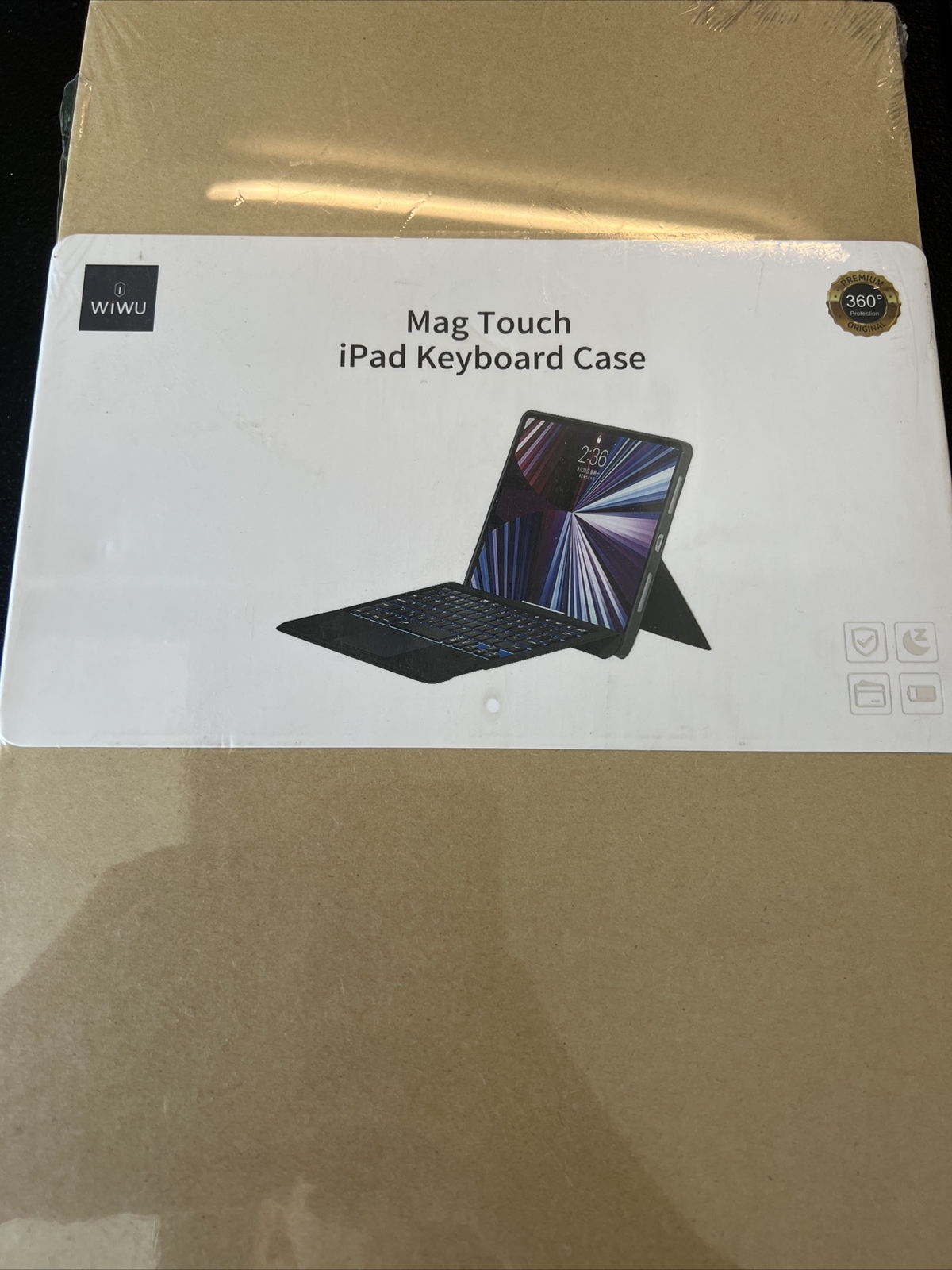 WiWu Mag Touch iPad Pro Keyboard Case 10.2 Bluetooth Magnetic Detachable BLACK