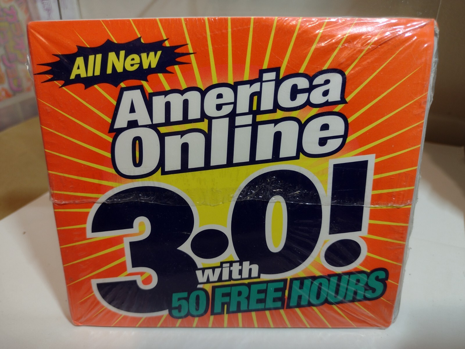 America Online 3.0 Installation Kit (1997) New and Sealed, Writing on the Back