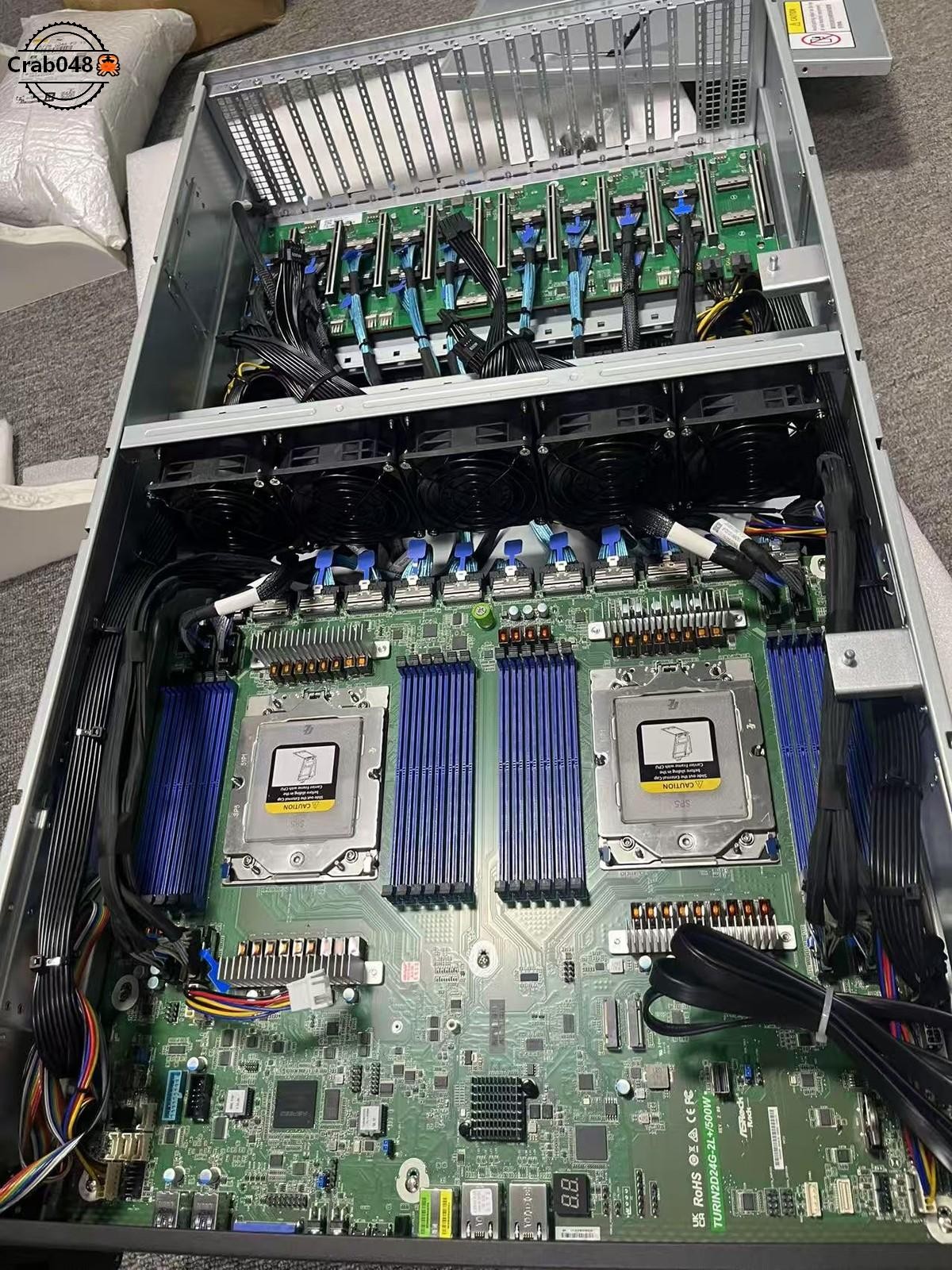 ASRock RACK GENOA2D24G-2L 4U 8GPU PCIe 5.0 X16 Bandwidth Support 8 * A100 H100