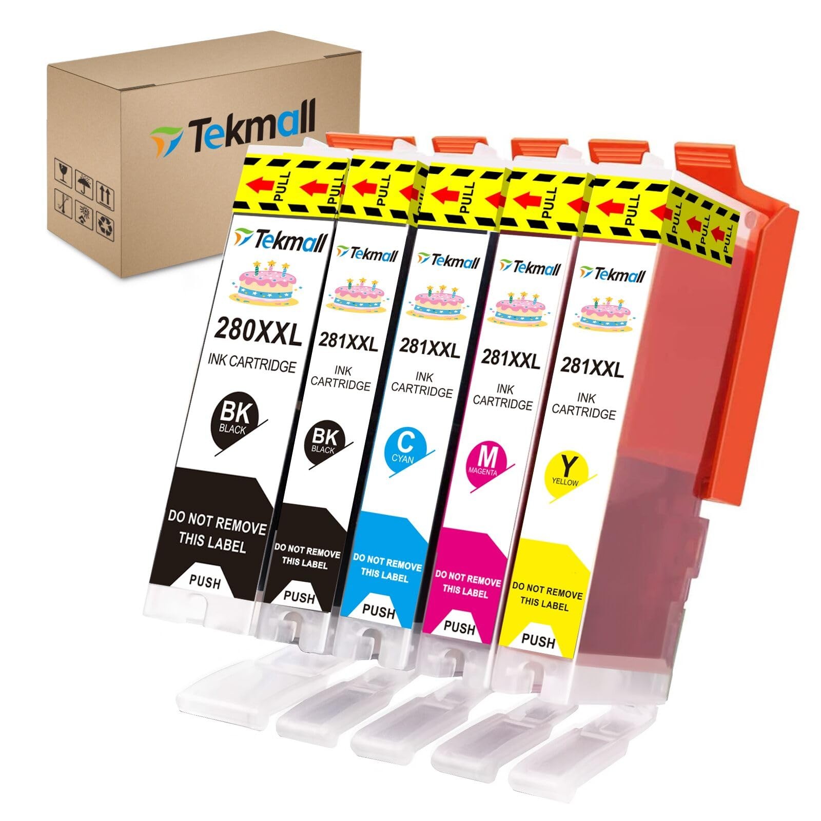 Tekmall PGI-280XL CLI-281XL Compatible Ink Cartridges XL, Multicolor