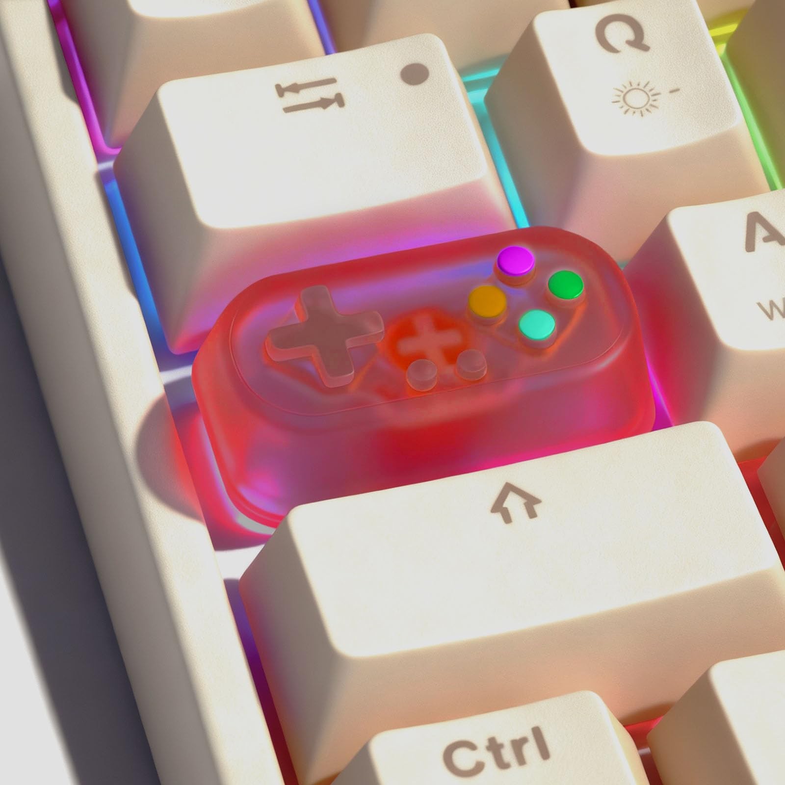 Artisan Keycap Custom Retro Game Controller Shaped Cap Red Keyboard Decor