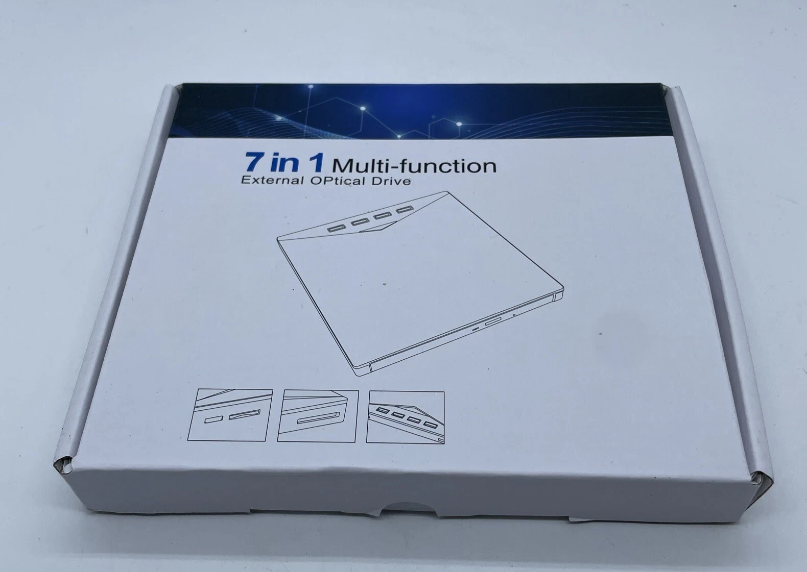 External Optical Drive 7 in 1 Multi-Function 5V 4 Hub Open Box