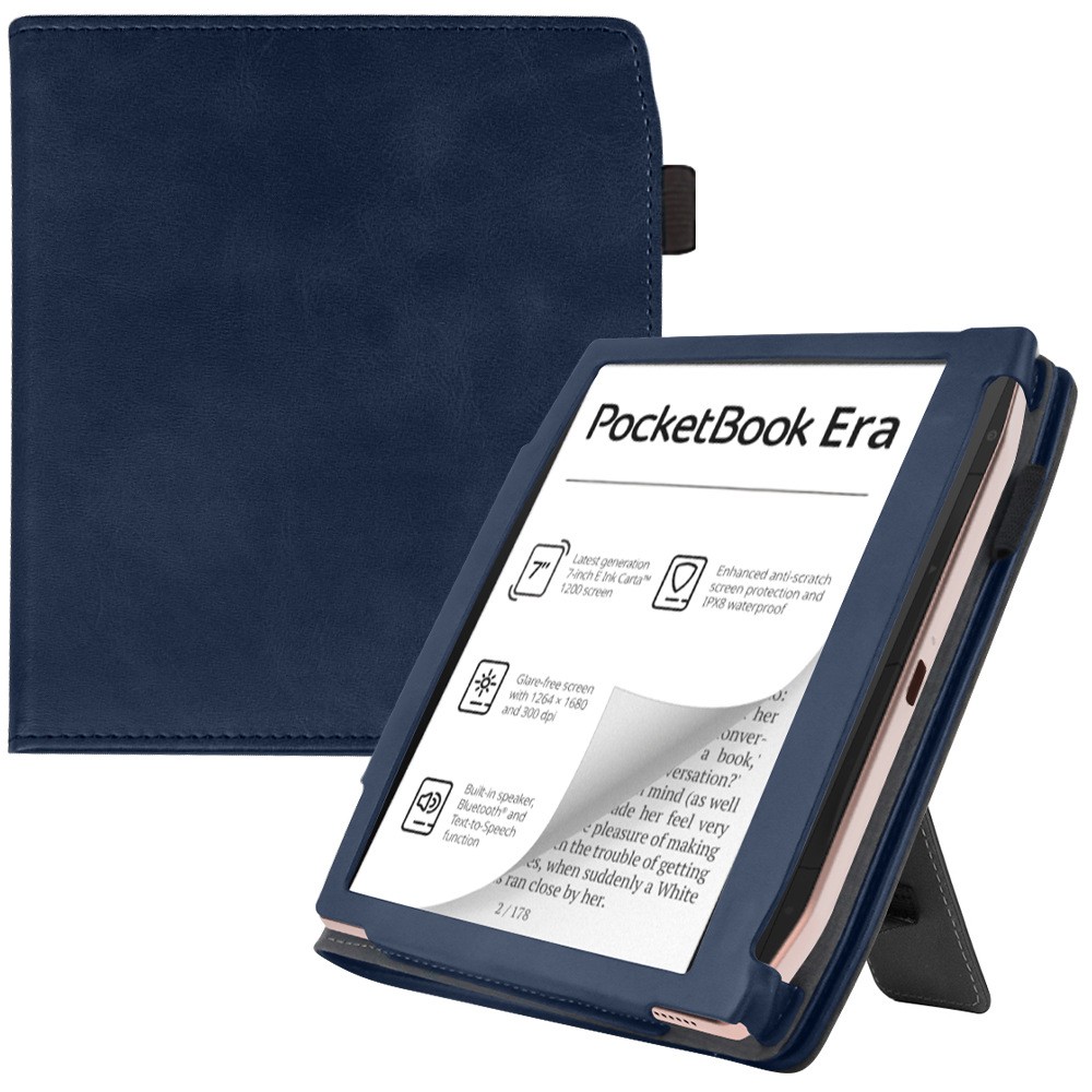 Leather Smart Case For Pocketbook Era / Era Color E-Reader Cover with Hand Starp