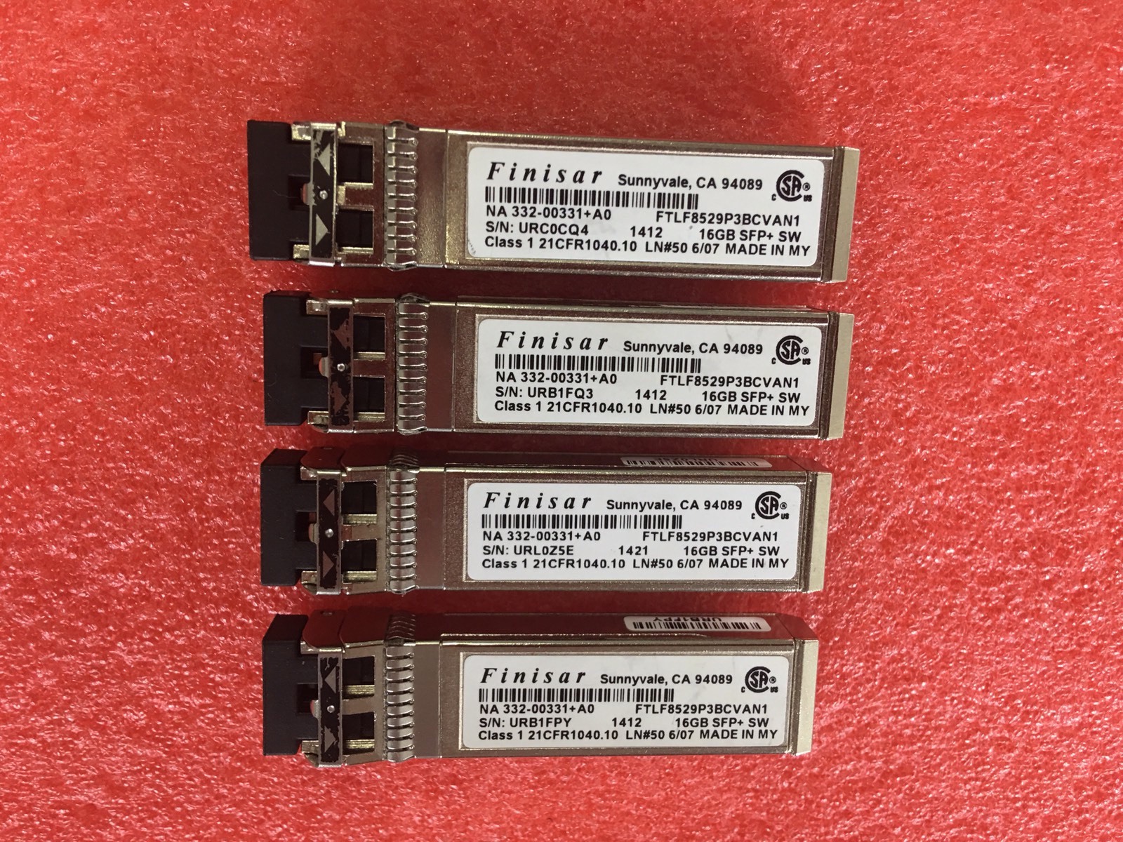 NETAPP 332-00331+A0 X6596-R6 16GB SFP+ SW SW FTLF8529P3BCVAN1 