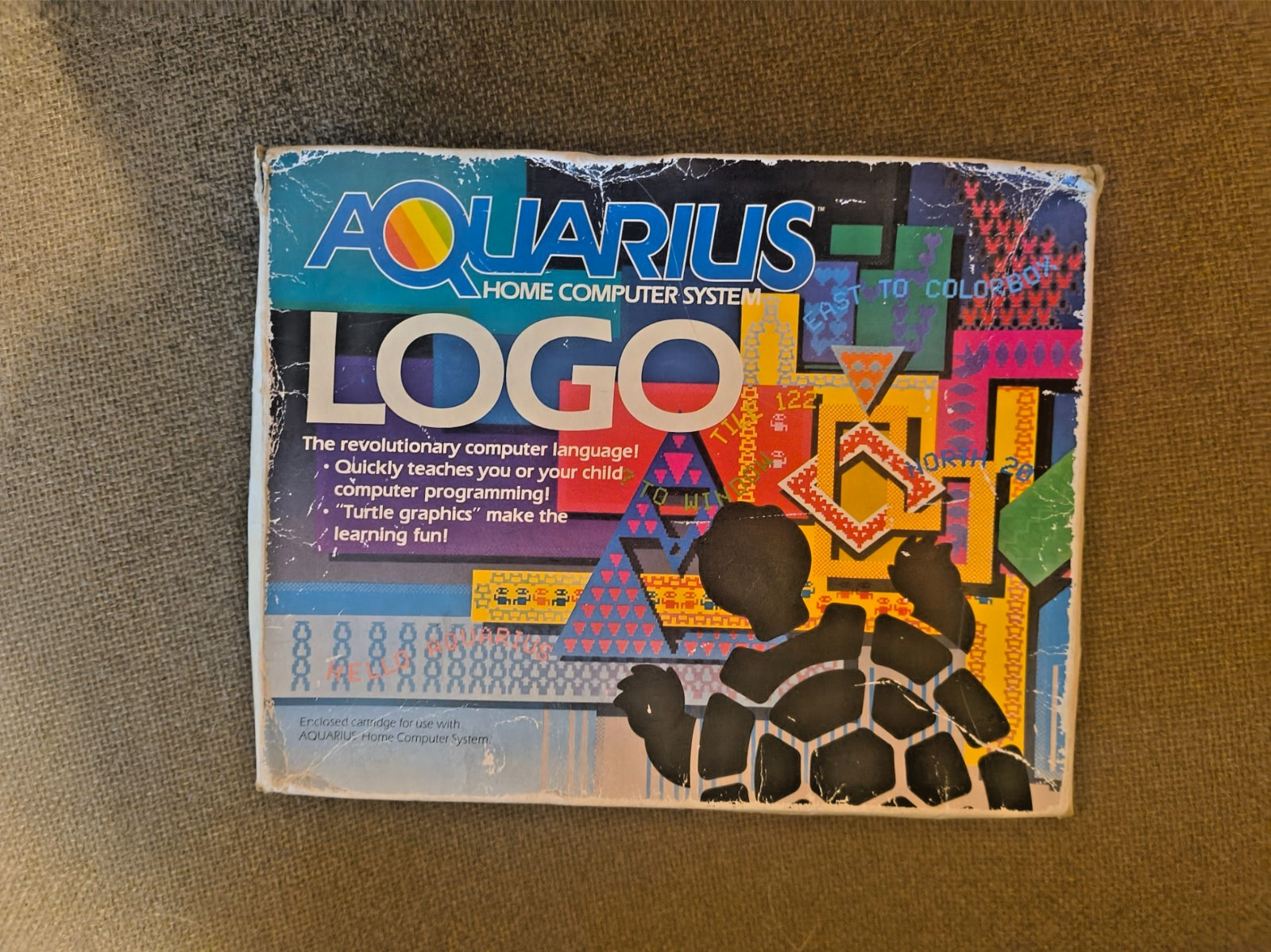 Mattel Aquarius Logo Cartridge w/box - Tested Working