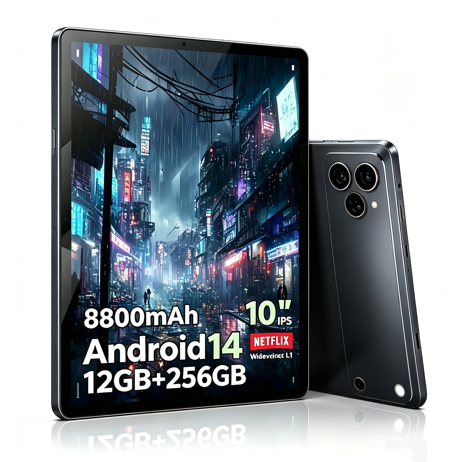 Android 14 Octa‑Core 10.1‑Inch Tablet 12GB RAM 256GB ROM 1920×1200 HD Display