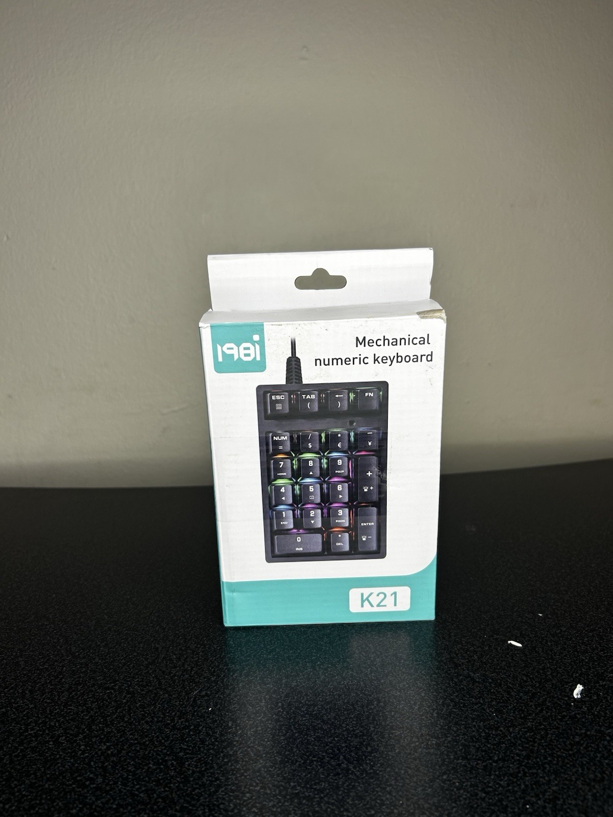 198i K21 Mechanical RGB Wired Numeric Keypad Black QWERTY English
