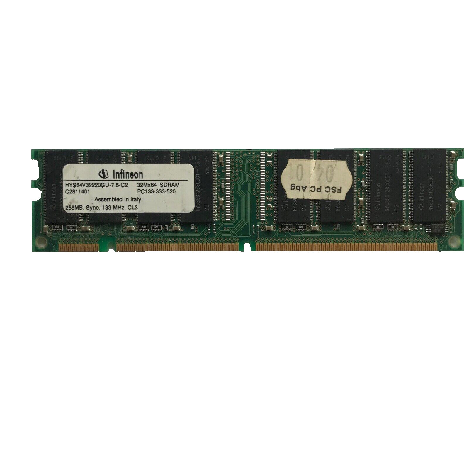 Infineon 256MB HYS64V32300GU-7.5-C2 UDIMM PC133 NON-ECC