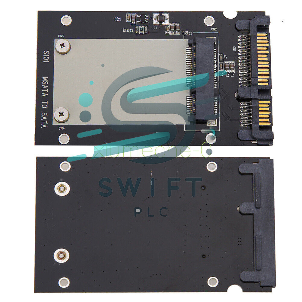Black Mini Pcie PCI-E SSD mSATA to 2.5" SATA3 Convertor mSATA-SATA Adapter Card