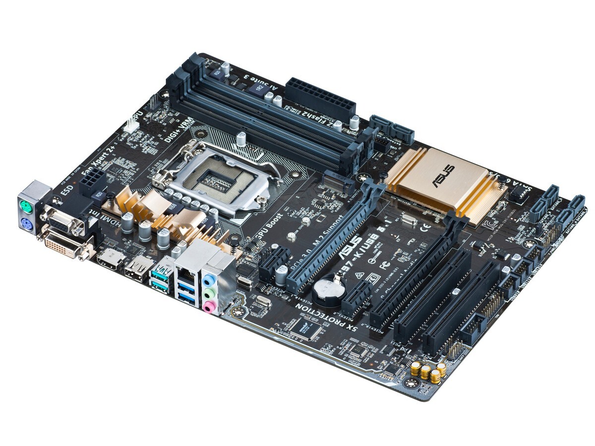 For ASUS Z97-K/USB3.1 motherboard Z97 LGA1150 DDR3 32G VGA+DVI+HDMI ATX Tested