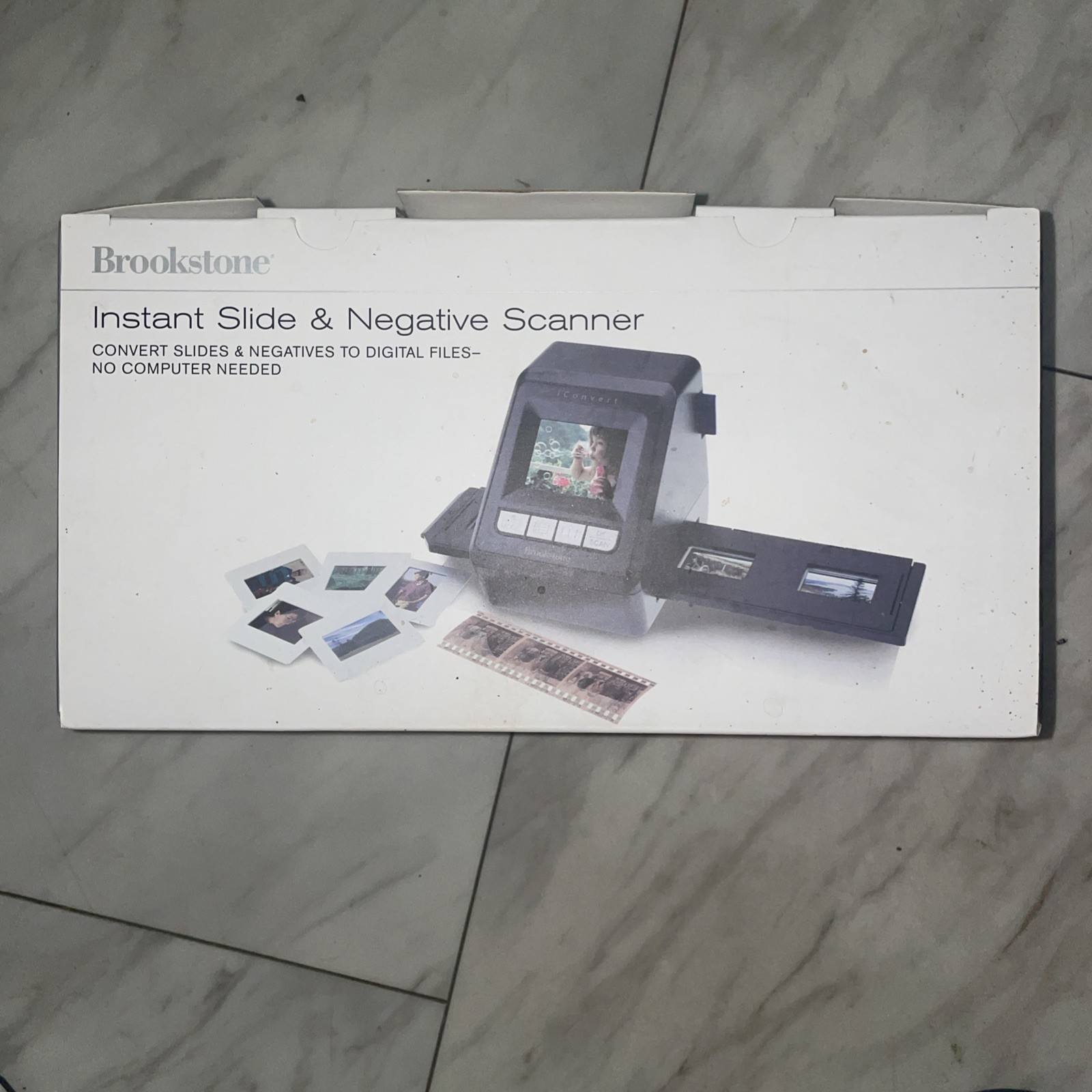 Brookstone iConvert Instant Slide & Negative Scanner - NEW in Box