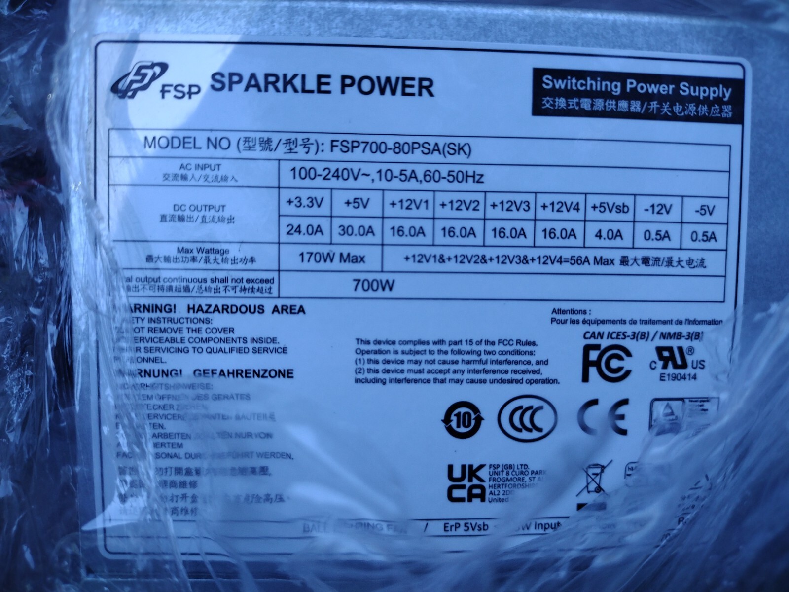 Sparkle Power Supply Fsp700-80psa