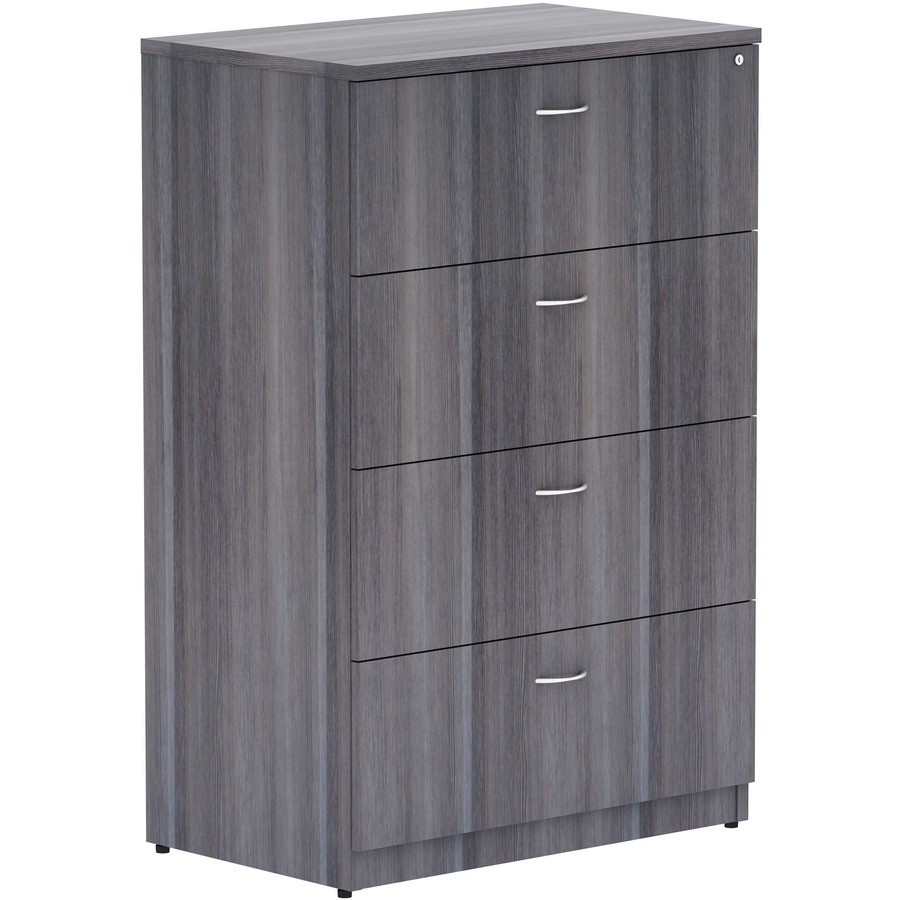 Lorell Weathered Charcoal 4-drawer Lateral File (llr-69624) (llr69624)