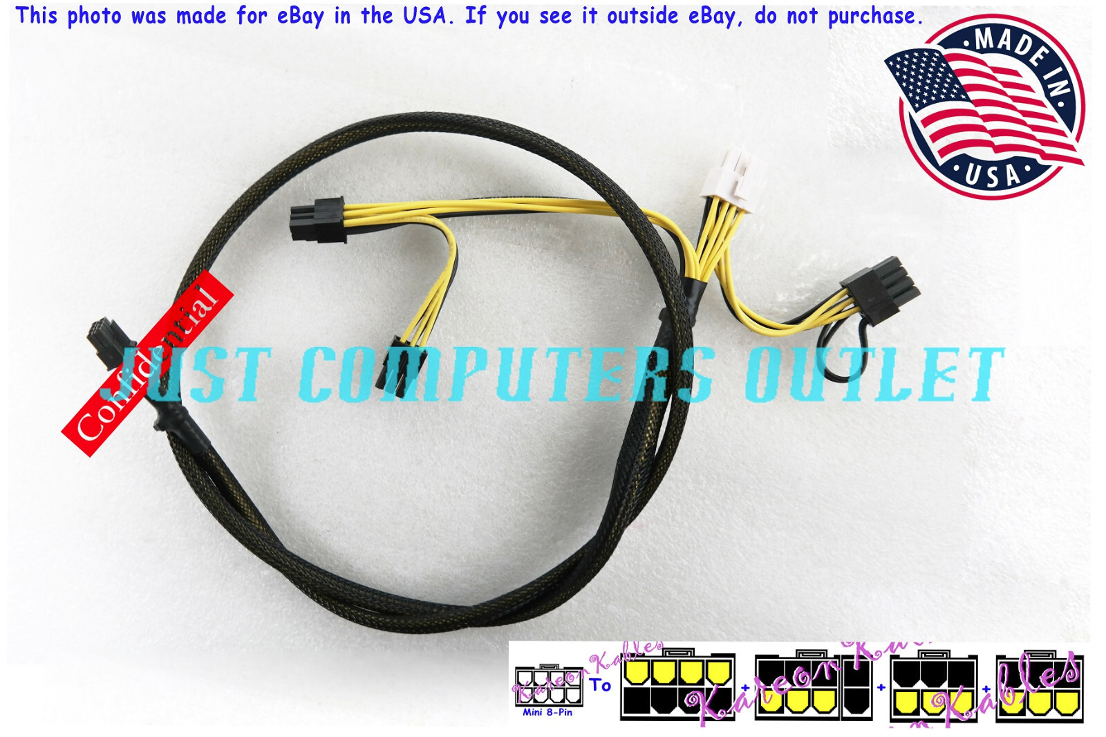 🔥HP Gen10 Server Universal Mutil 8-Pin Telsa & PCI-E GPU Power Cable 879154-001