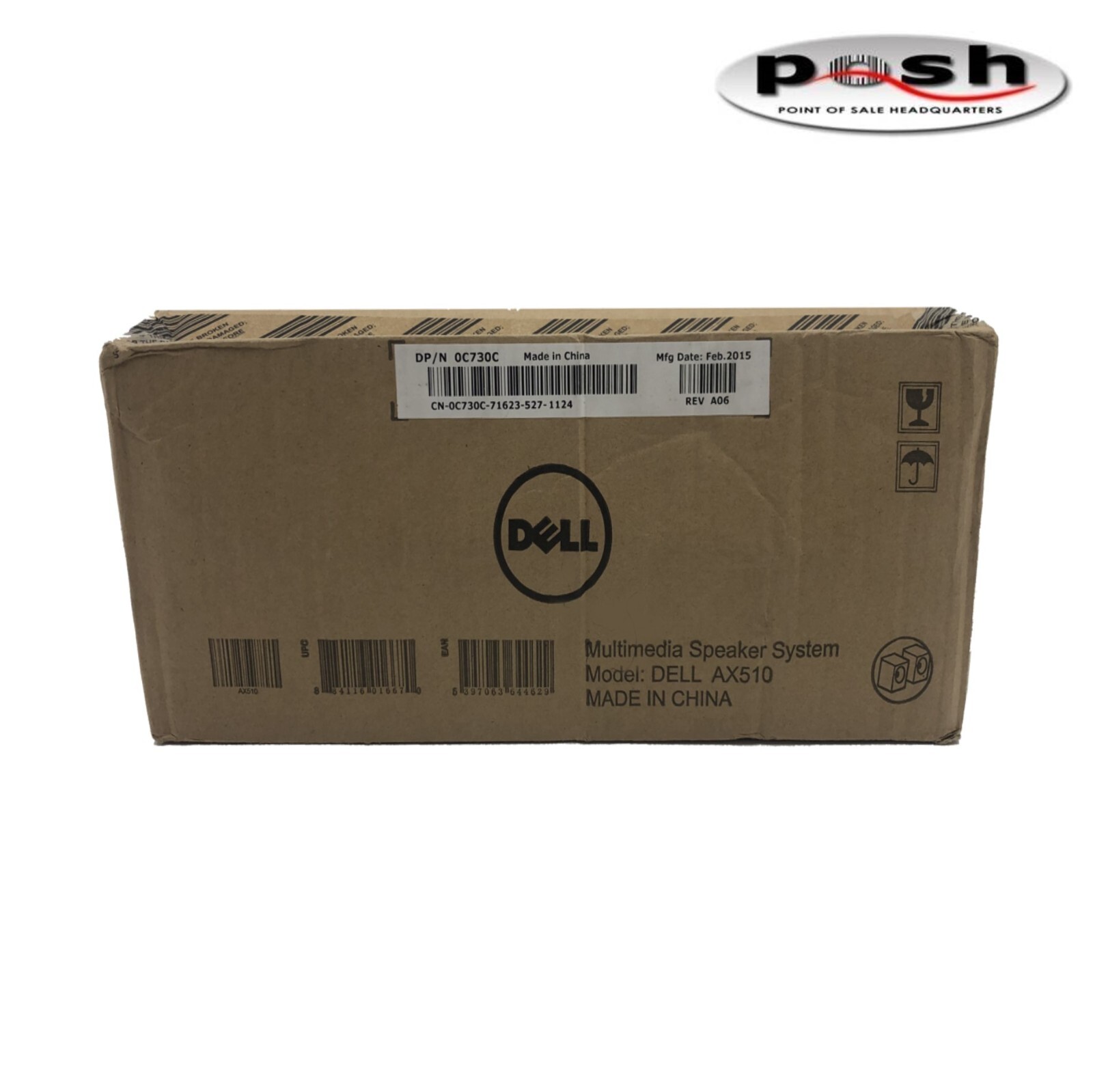 New - Dell AX510 Multimedia Soundbar PC Monitor Speaker 0C730C