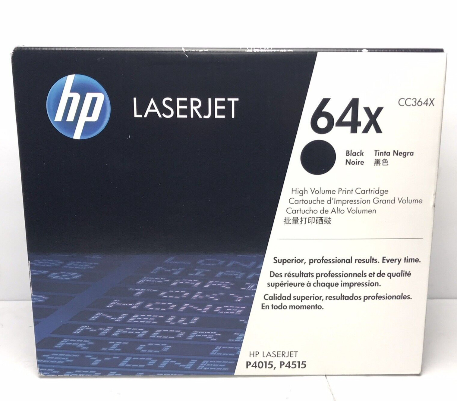 HP CC364X 64X Black High Yield OEM Toner Cartridge For LaserJet P4015 / P4515