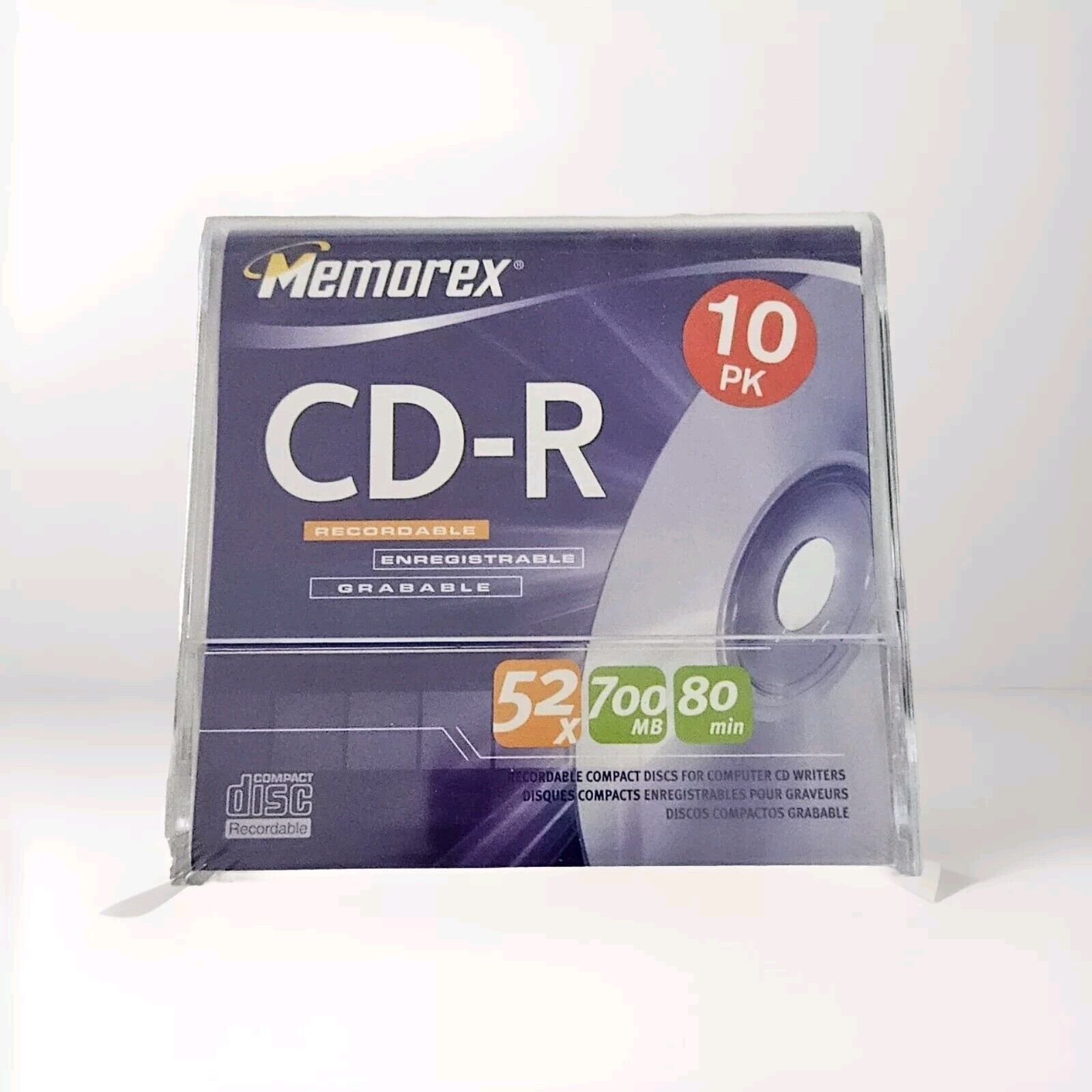 Memorex 10 Pack Blank CD-R Compact Disc 80 Min 700 MB 52X New