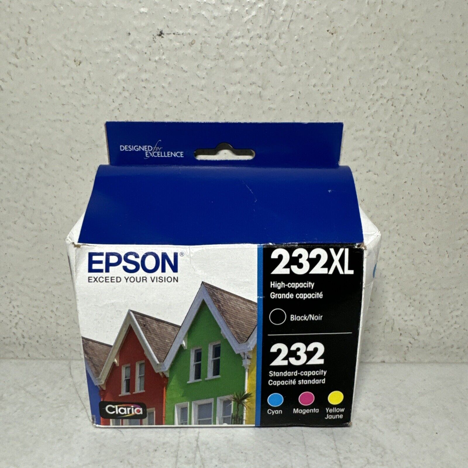 Epson T232XL-BCS  Black CyanMagentaYellow Ink Cart Genuine 232XL 232 - Exp 2026