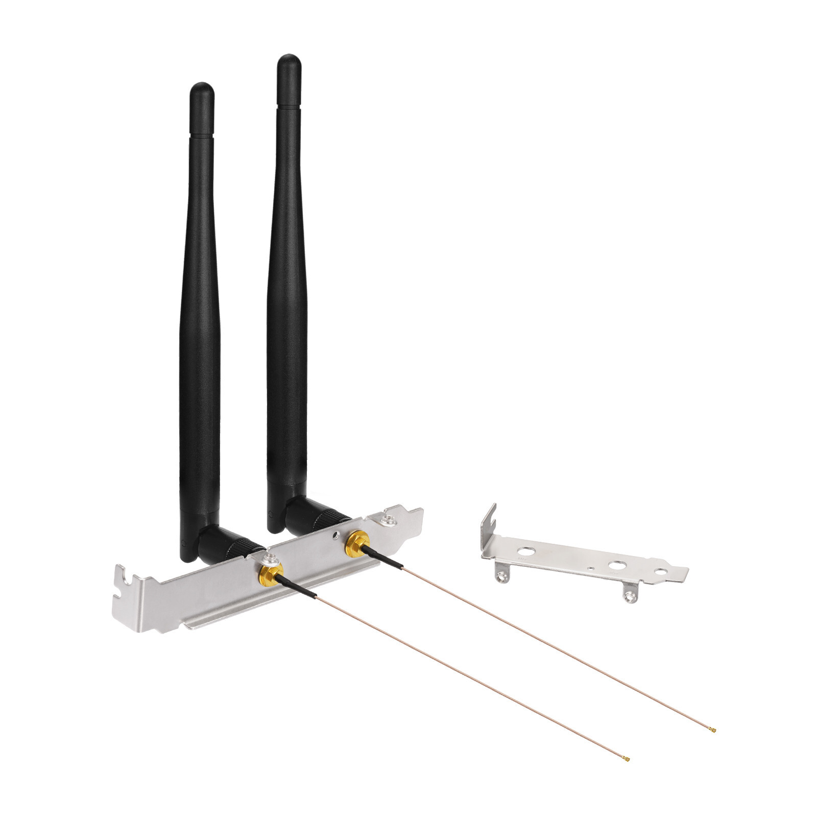 2x WiFi Antenna 3dBi RP-SMA to U.FL  20cm PCIe Slot Bracket for Mini PCI
