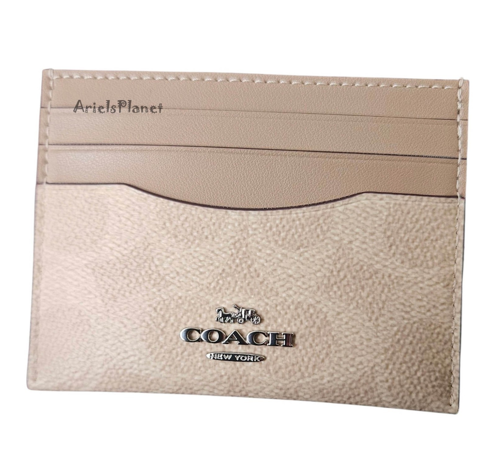 2026 Coach Slim Mini Id Card Case Holder In Signature Canvas - CZ286-1