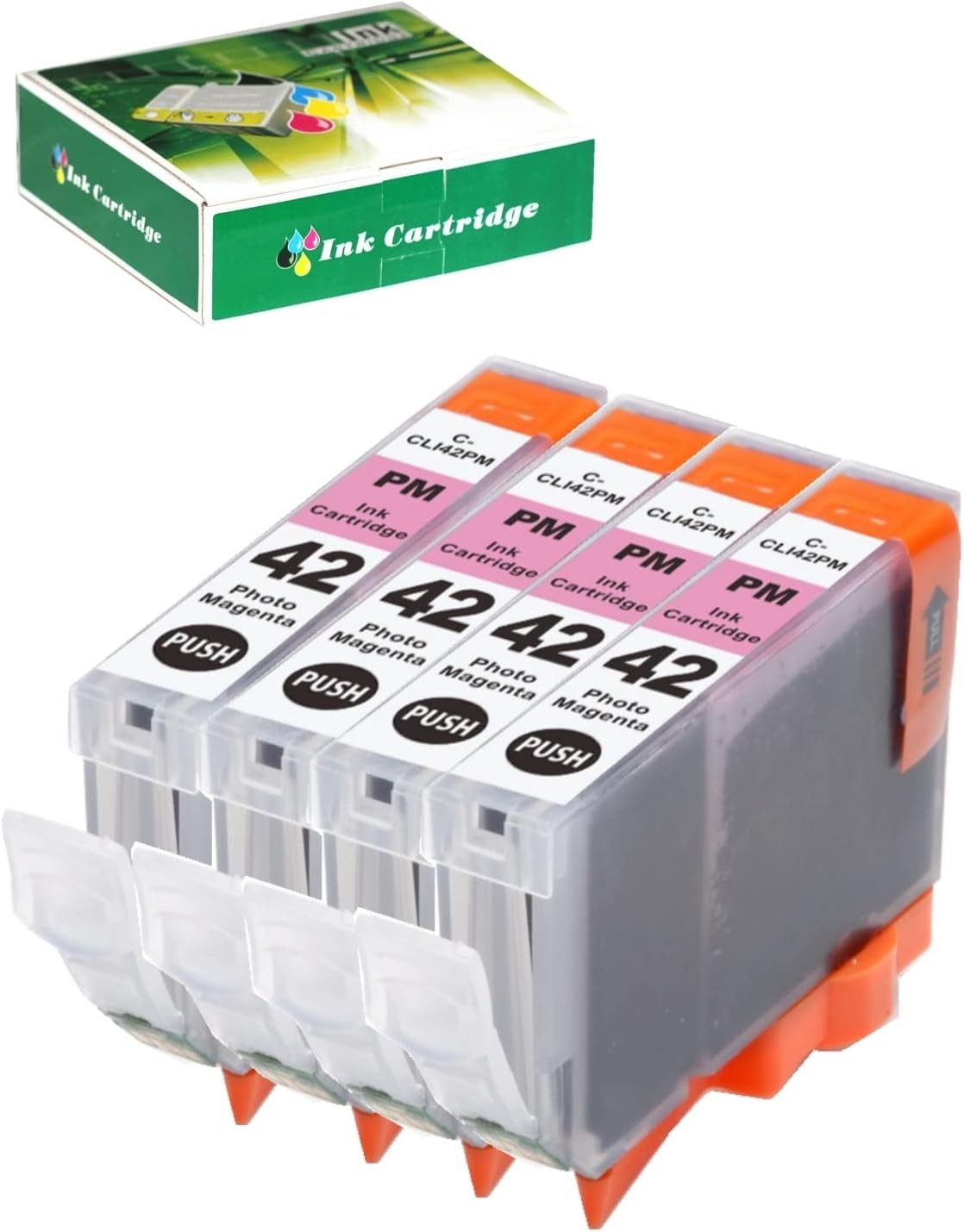CLI42 PM Ink Cartridges Compatible Replacement for 4 Pack, Photo Magenta 