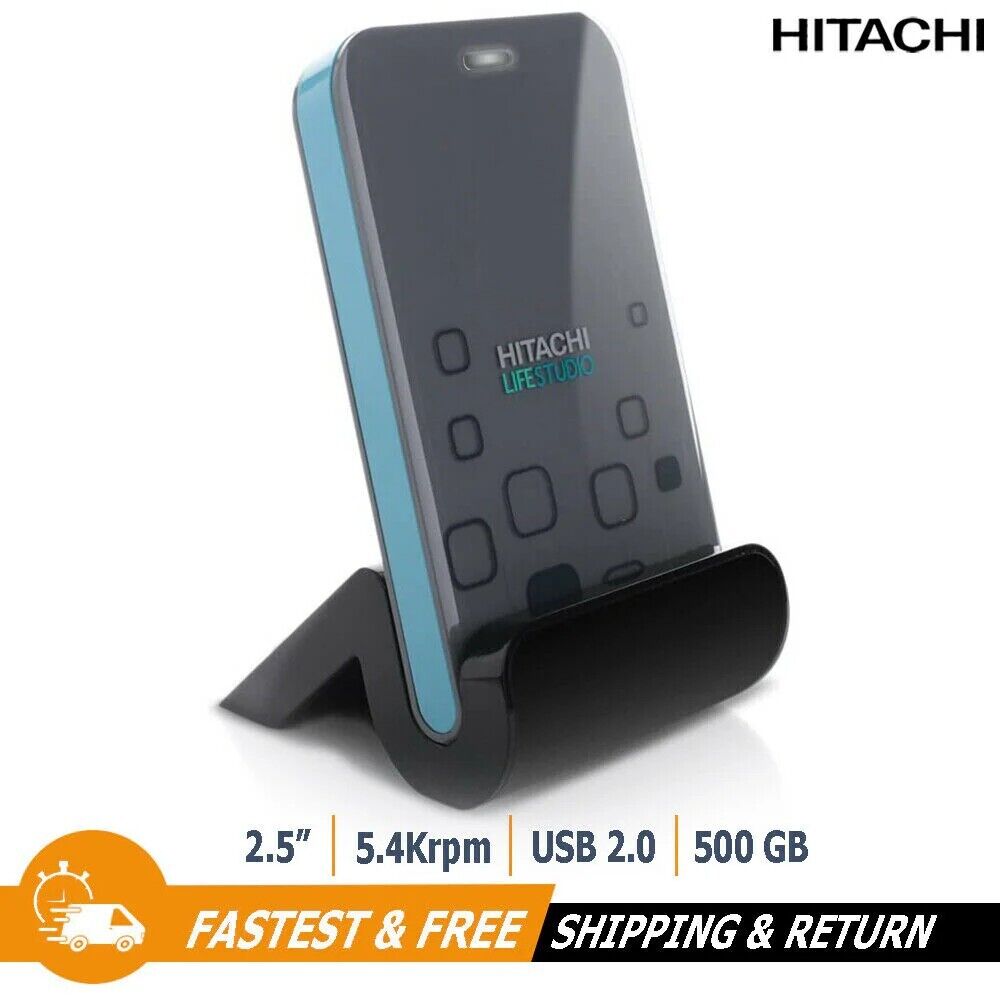 Hitachi LifeStudio Mobile 500GB 5400rpm USB 2.0, Portable External HD, Graphite