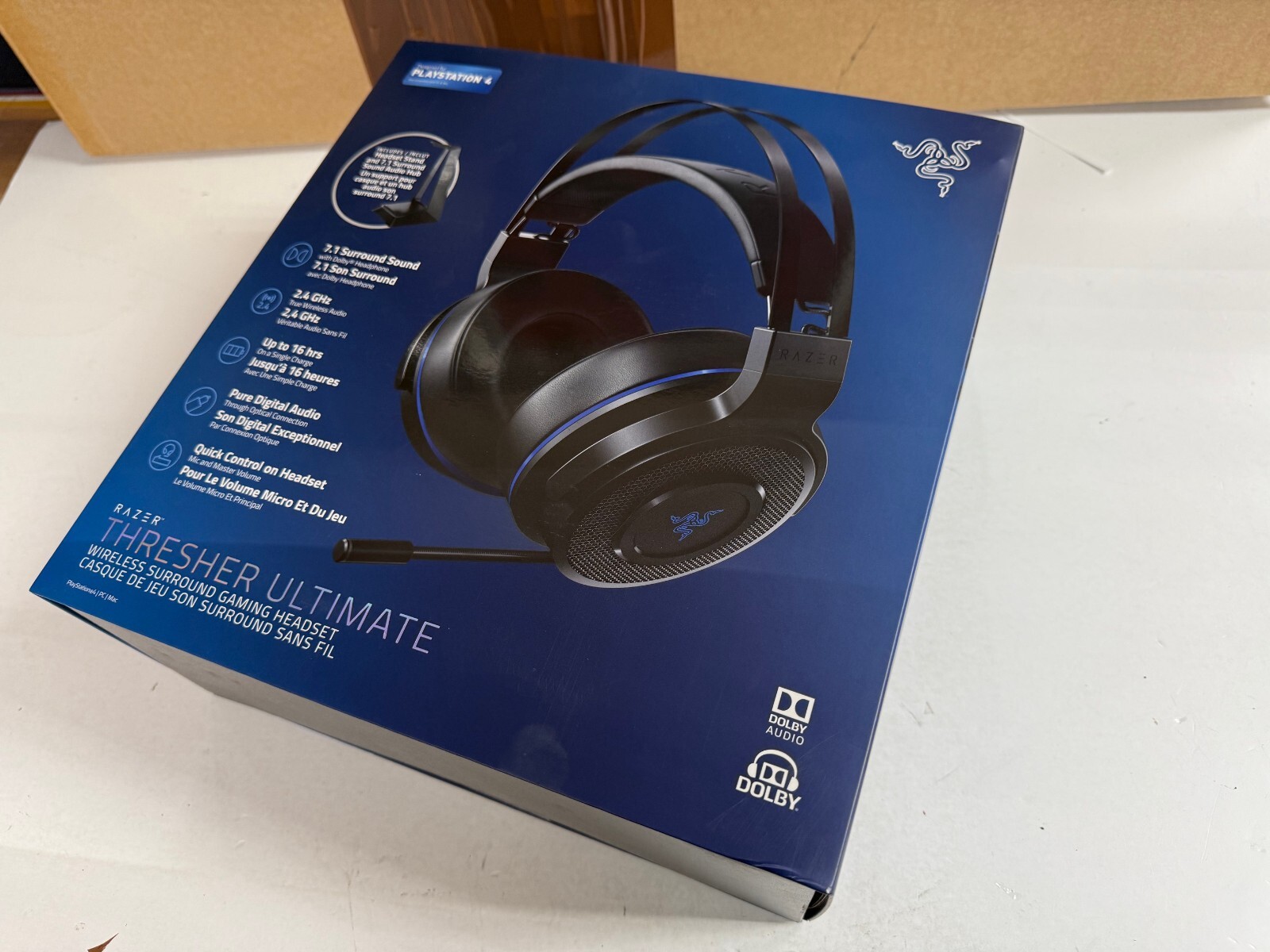 Razer Thresher Ultimate 7.1ch Dolby PS4 Wireless Gaming Headset BRAND NEW