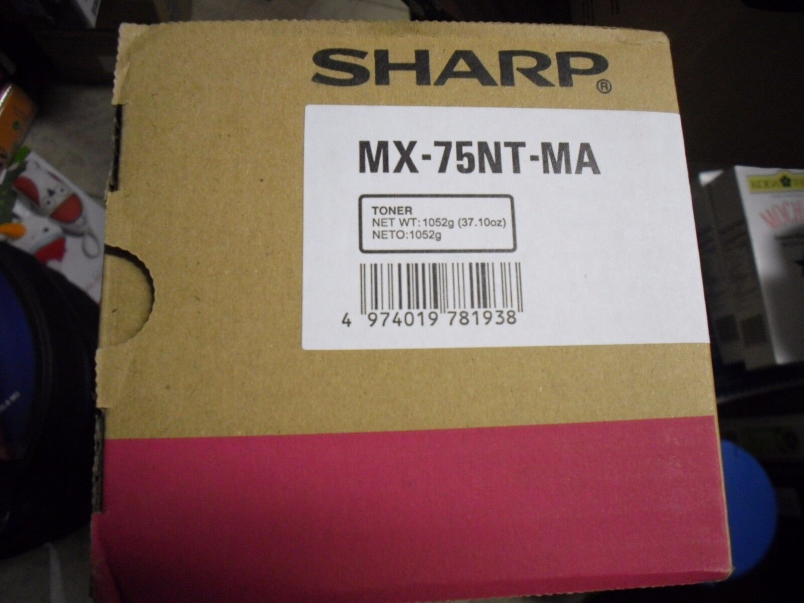 New  Genuine Sharp MX-6500N Magenta Toner MX-75NT-MA 