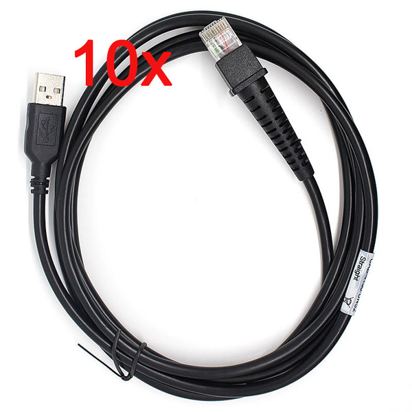 10PCS X 6FT USB Cable For Datalogic D100 QW2100 GD4130 QD2130 Scanner CAB-426E