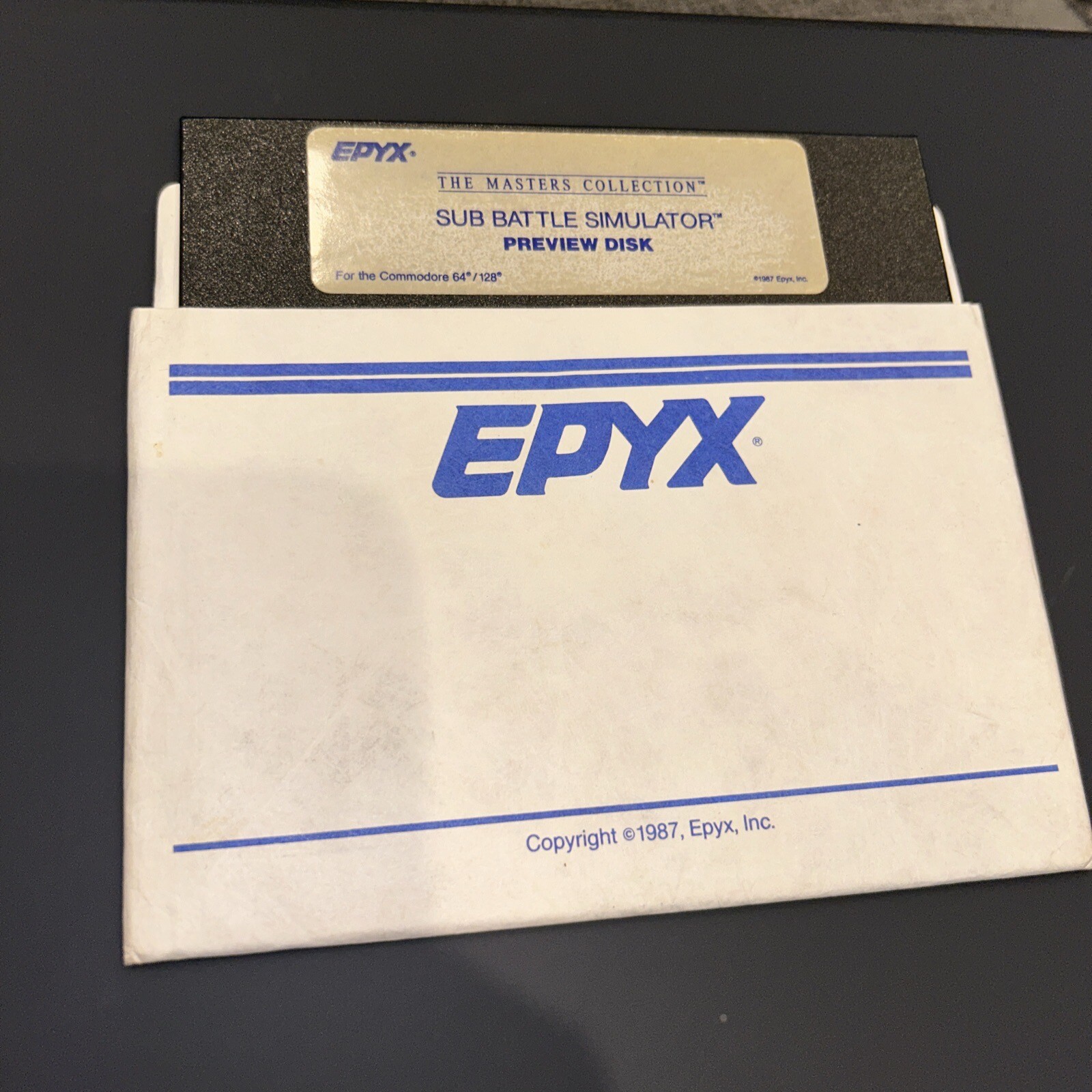 Epyx Sub Battle Simulator Preview 5.25" Disk for Commodore 64 / 64C / 128D / 128
