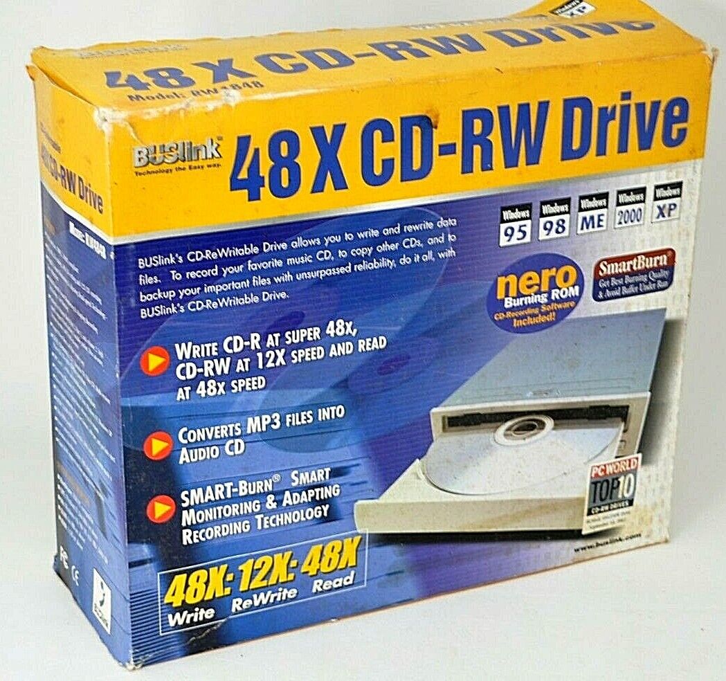 BUSlink 48 X CD-RW Drive Model RW4848 Opened Box/Sealed Contents