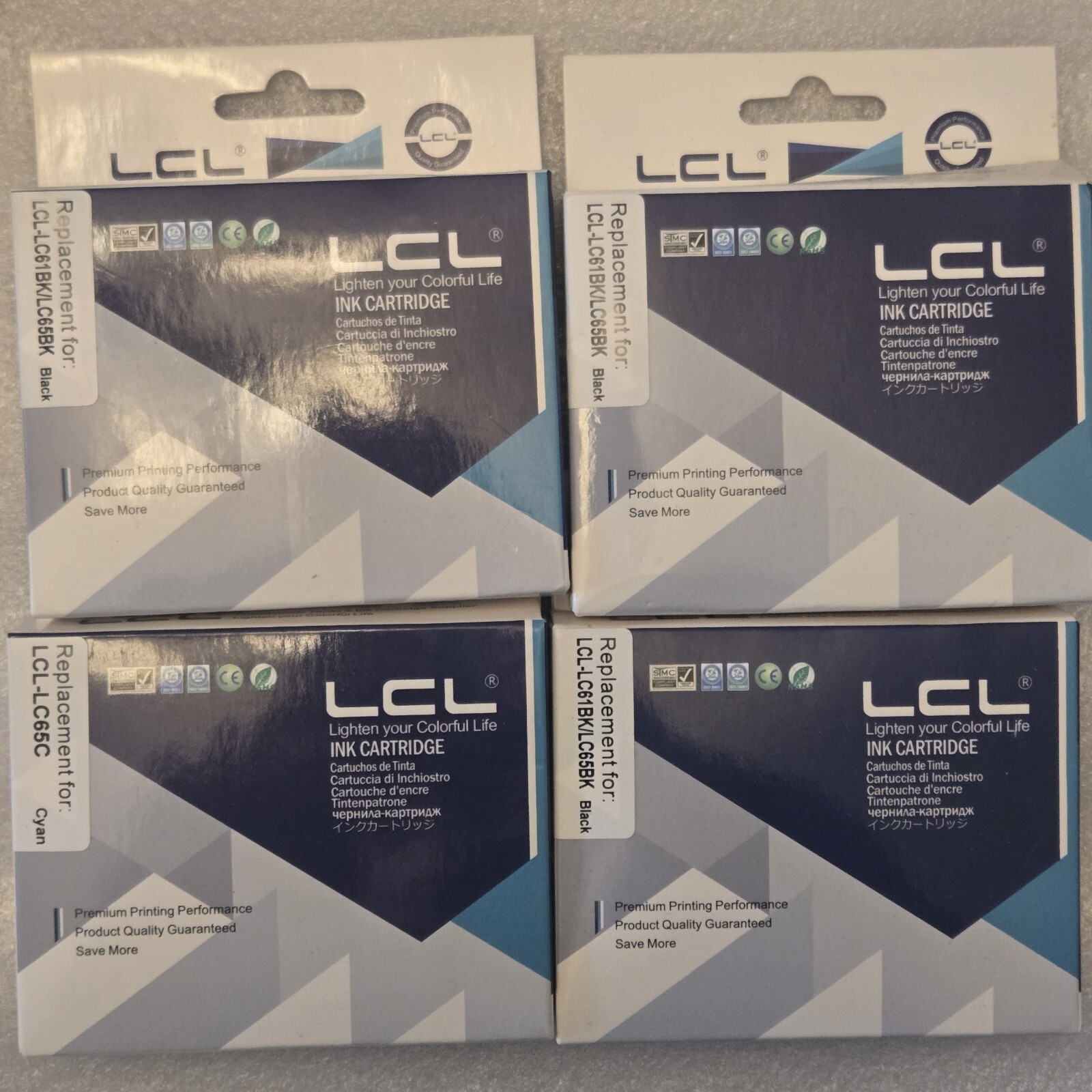 4 PACK LCL LC205M XXL Ink Cartridge 3 Black 1 Cyan