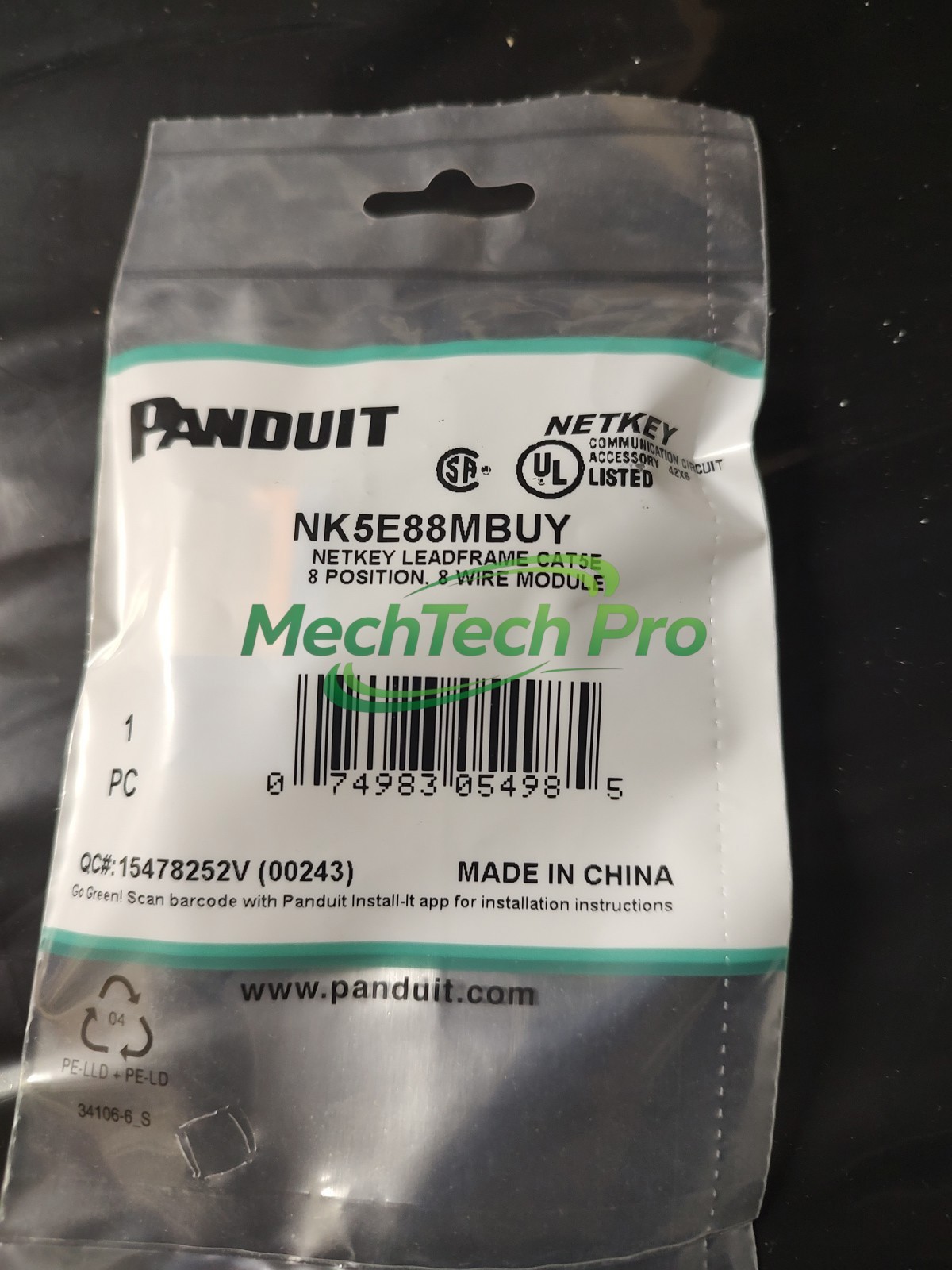 50PCS New For Panduit NK5E88MBUY NetKey Cat5e Keystone Jack Module Fast delivery