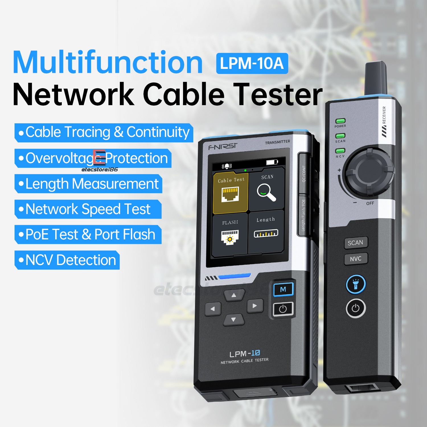 NEW FNIRSI LPM-10A Intelligent Cable Finder RJ45/RJ11 Line Tester Network Repair