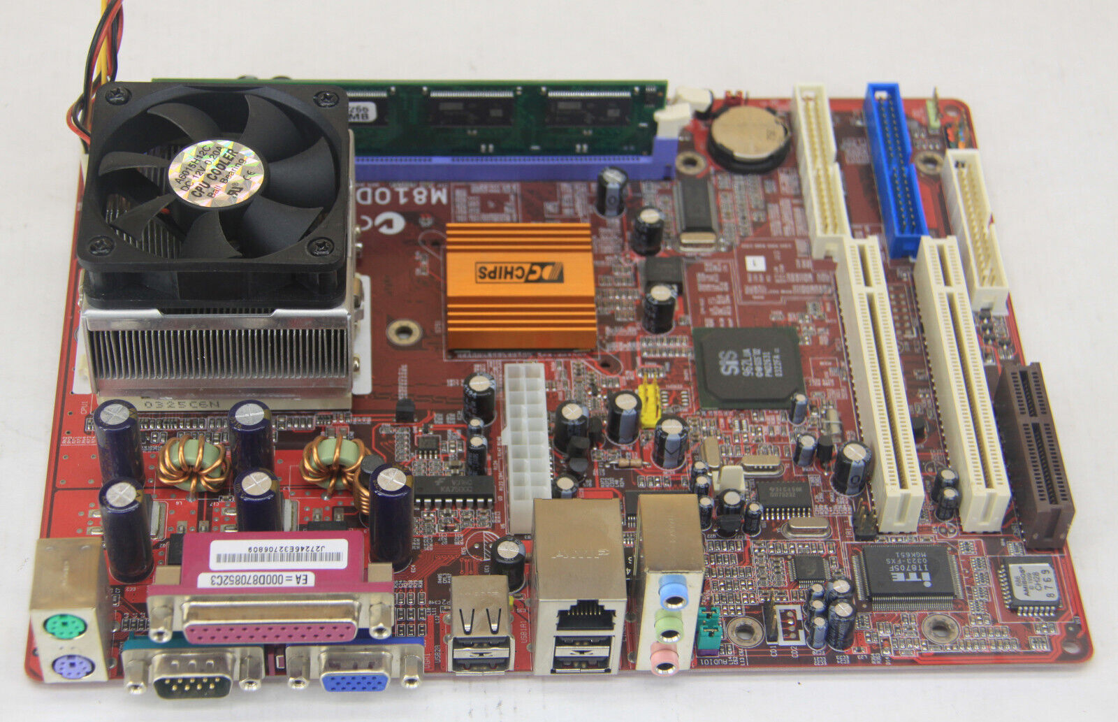 PC Chips M810D V7.5A  Motherboard microATX AMD Duron 750Mhz 128MB SDRAM