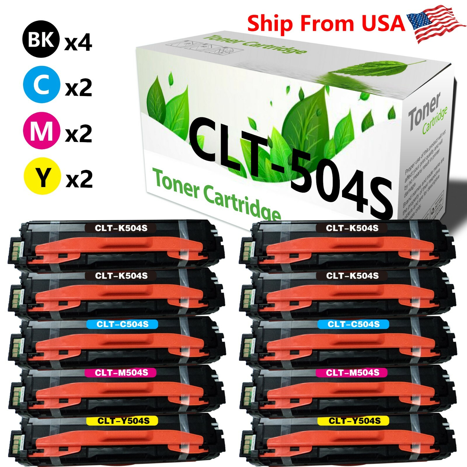 10PK MLT-504S Toner Cartridge for Xpress SL-C1810W CLX-4195 CLX-4195FW