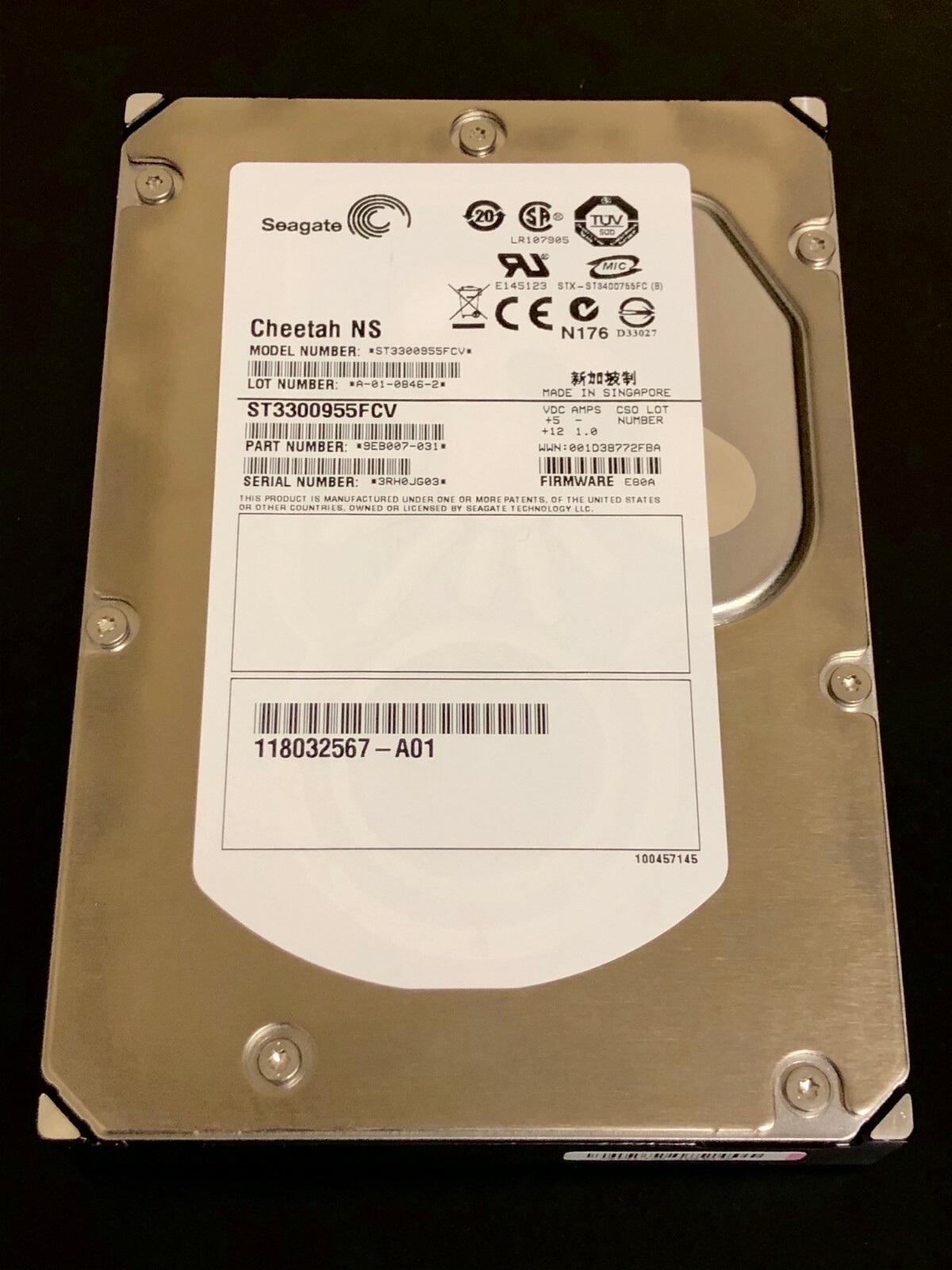 Seagate ST3300955FCV 300GB 15K 3.5" FC HDD – Enterprise Fibre Channel Drive