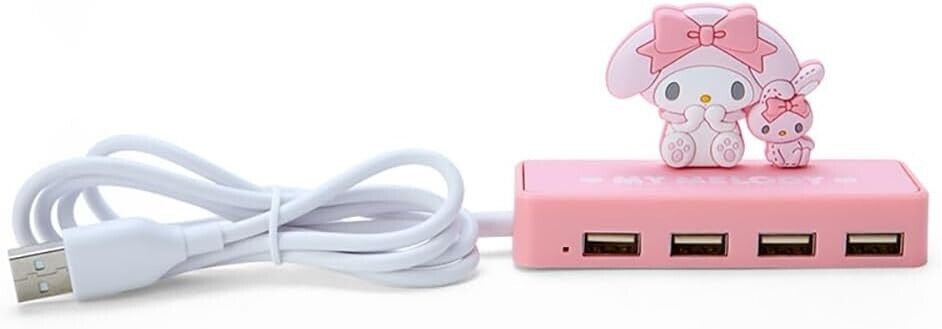 Sanrio Slim USB Hub My Melody Port 4, 6 x 9.5 x 3cm Character 326909