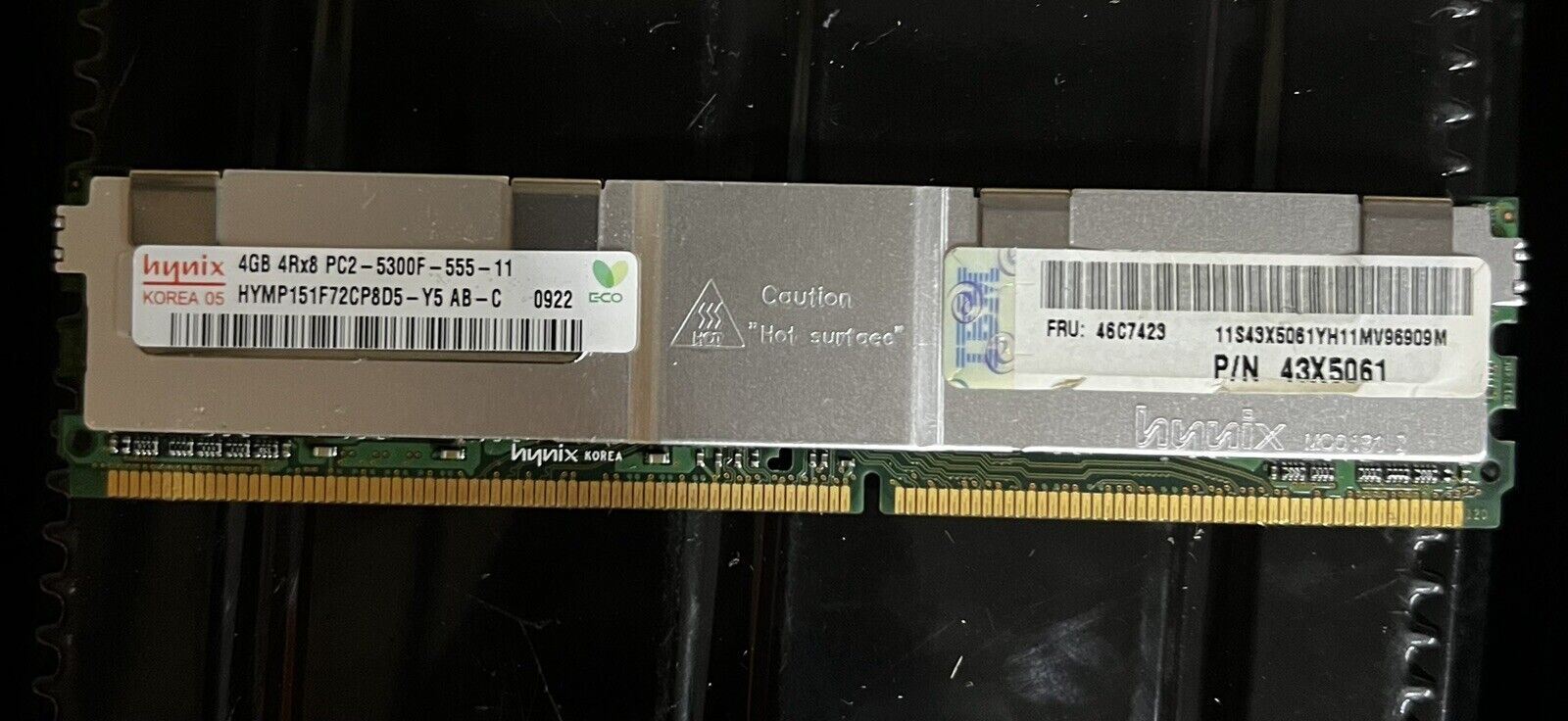 IBM 8GB DDR2 PC2-5300 FBD (2X4GB) MEMORY 46C7420 46C7423 43X5061
