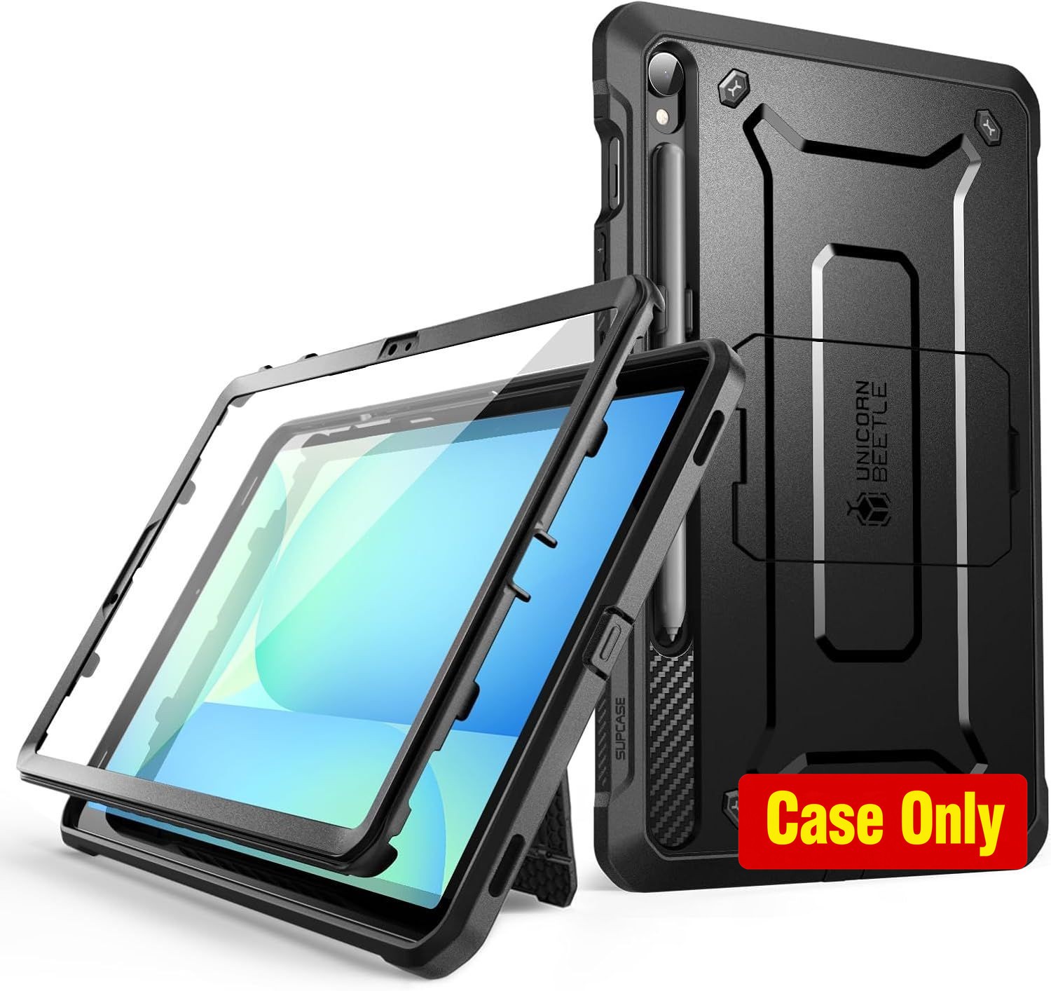Case for Samsung Galaxy Tab S10 FE 10.9 inch, Built-in Screen Protector & Stand