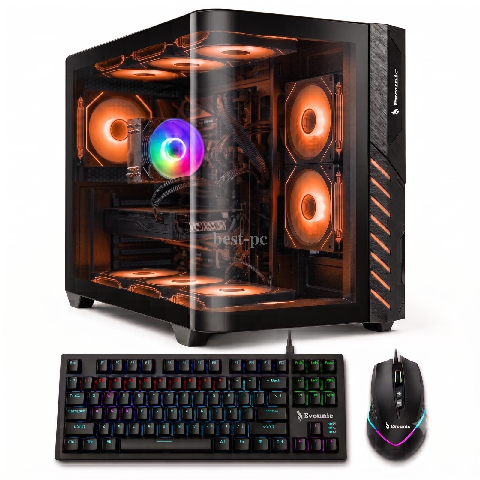 ARBG Gaming PC Desktop Intel i7-12th RTX 5060 32GB RAM 1TB SSD Wifi6 BT5.4 Win11