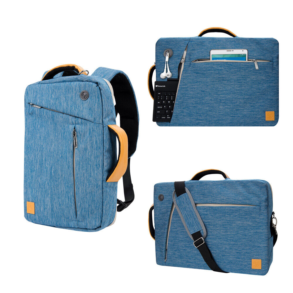 3In1 Laptop Bag Crossbody Bag School Backpack For 15