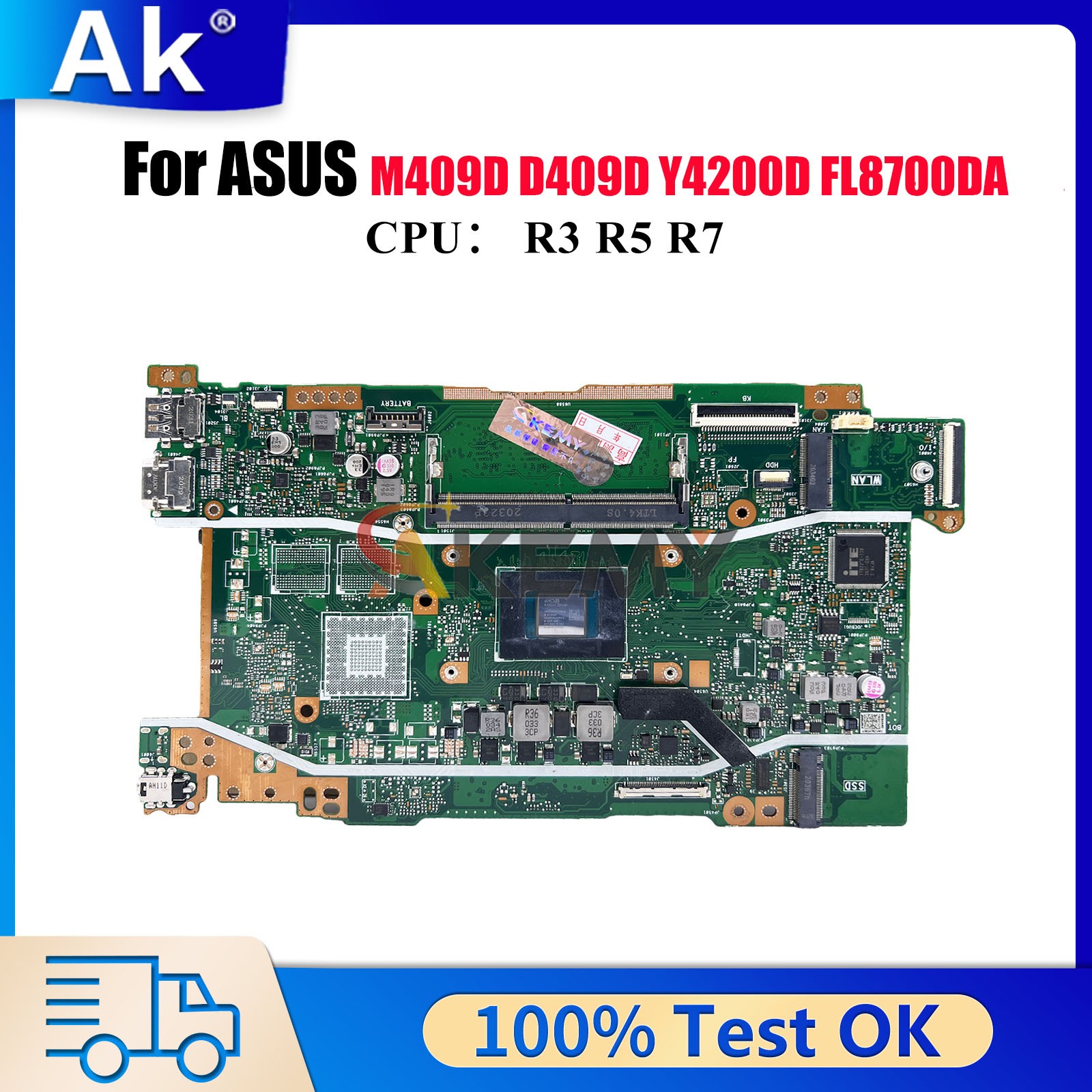X409DA Motherboard For ASUS X409DJ X409DAP Y4200D X409DL M409D Mainboard W/CPU