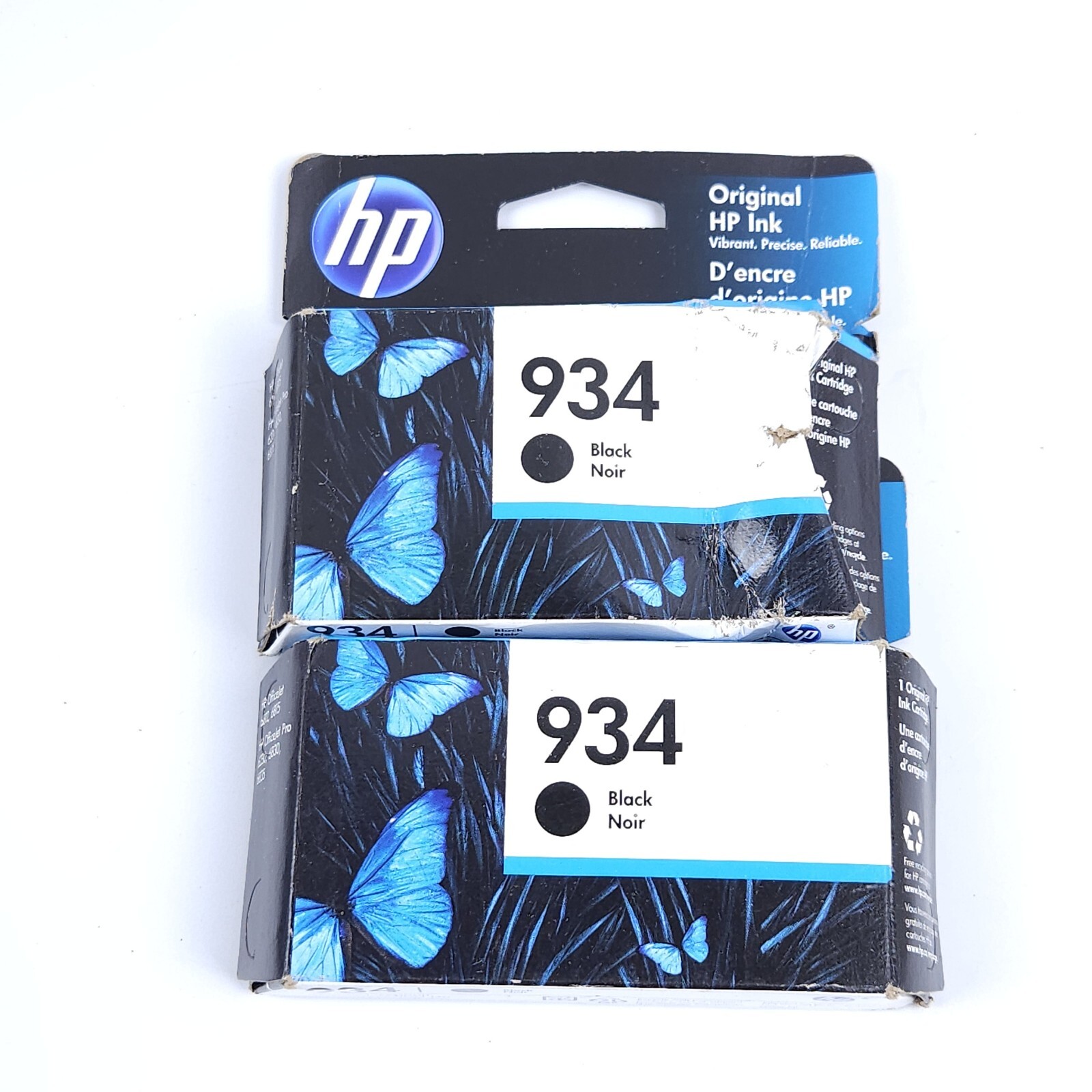 New Genuine Hp 934 Ink Cartridge Black Exp: 4/2023 (2 Pack)