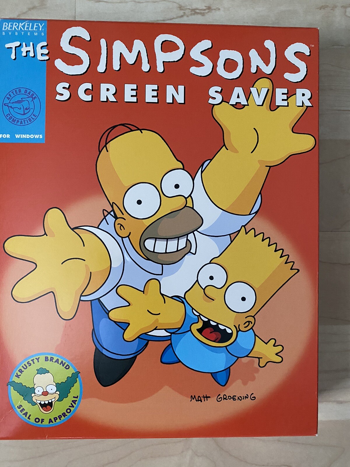 1994 VINTAGE Simpsons Screen Saver Berkley Systems for Windows Floppy Discs New